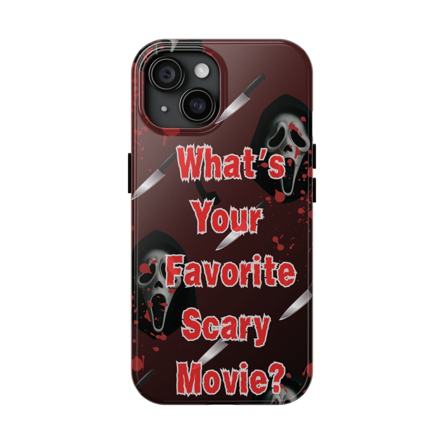 Horror-Themed Phone Case for Movie Lovers, Tough Clear Case for Halloween, Scary Movie Fan Gift, Smartphone Cover, Unique Horror Design