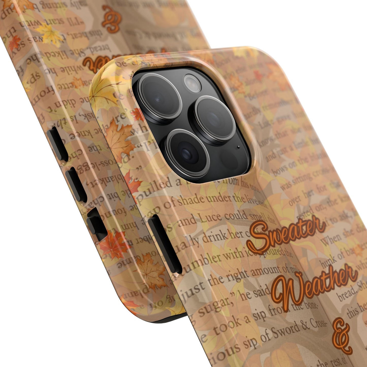 Sweater Weather Phone Case, Cozy Book Lover Accessories, Fall Aesthetic, Ideal for Readers, Unique Gift for Bookworms, Autumn Vibes