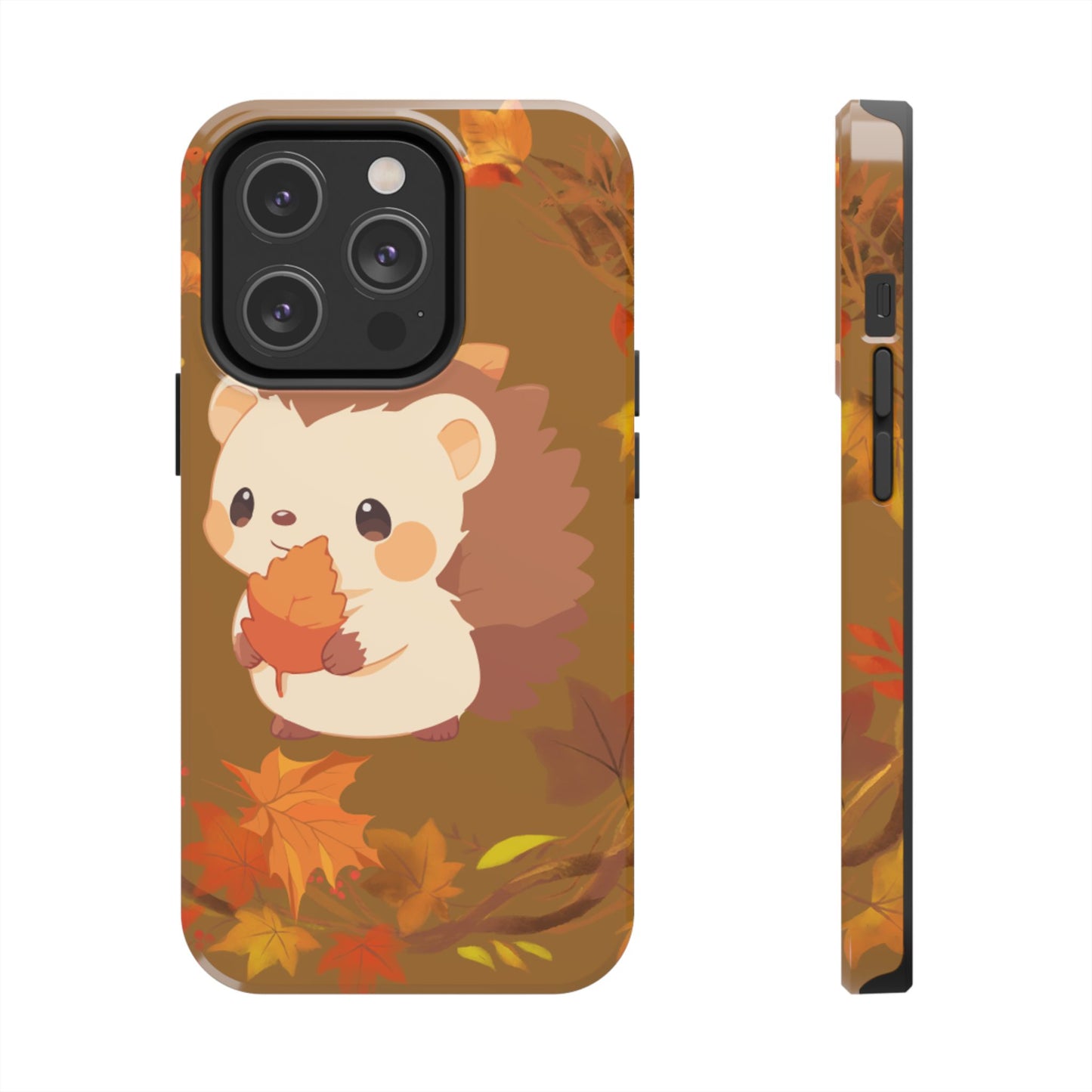 Cute Hedgehog Phone Cases, Fall Decor, Animal Lovers Gifts, Autumn Vibes, Unique Cell Phone Cover, Hedgehog Design