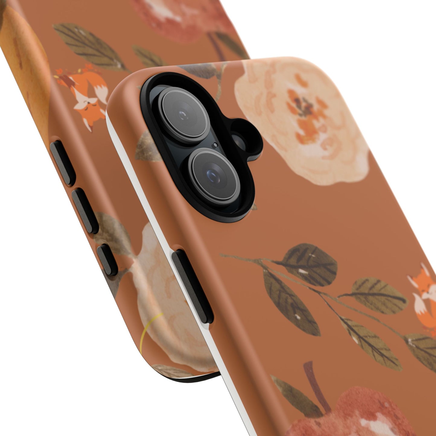 Cozy Autumn Phone Case, Fall-Themed Protective Cover, Cute Nature Design, Squirrel and Apple Motif, Cozy Gift for Nature Lovers