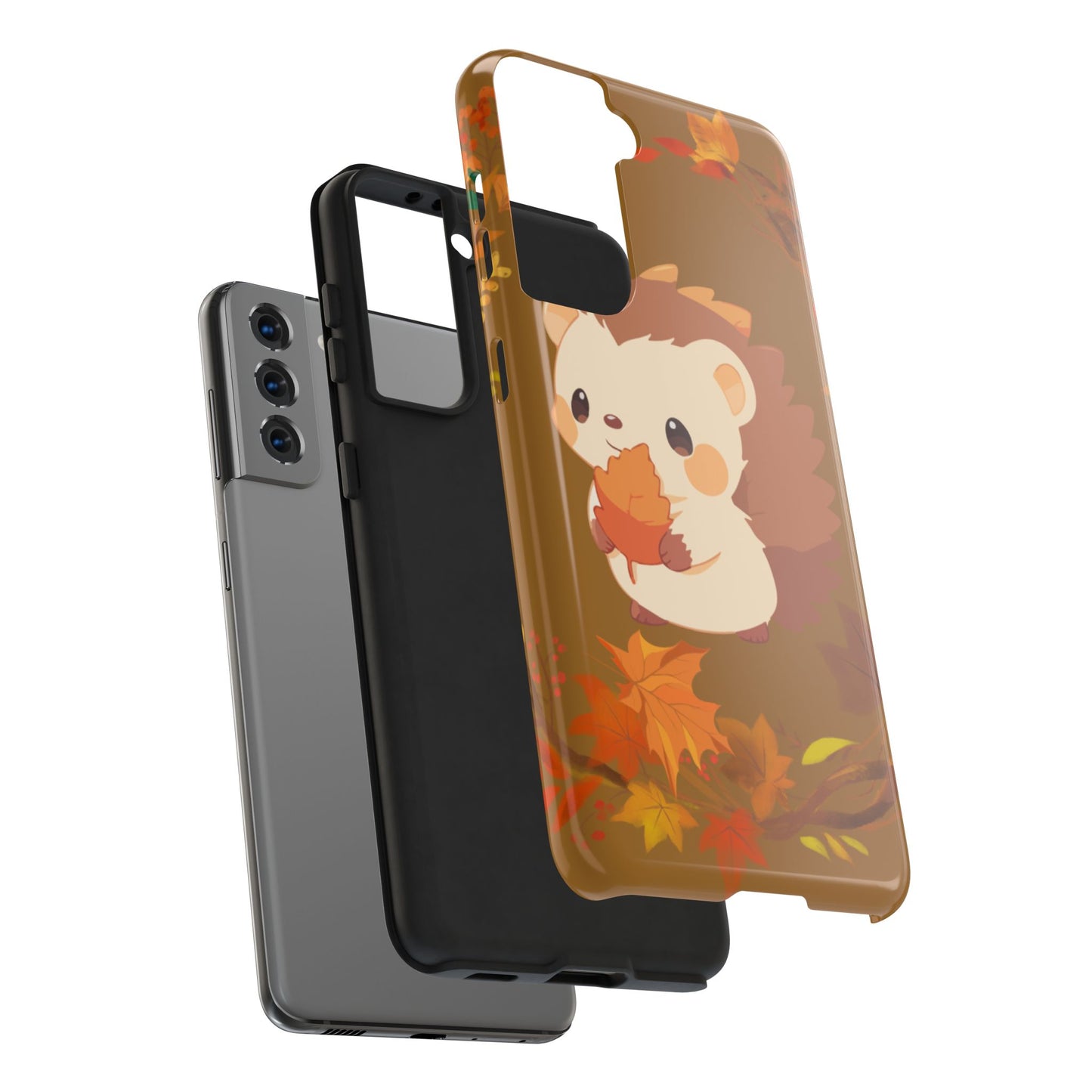 Cute Hedgehog Phone Cases, Fall Decor, Animal Lovers Gifts, Autumn Vibes, Unique Cell Phone Cover, Hedgehog Design