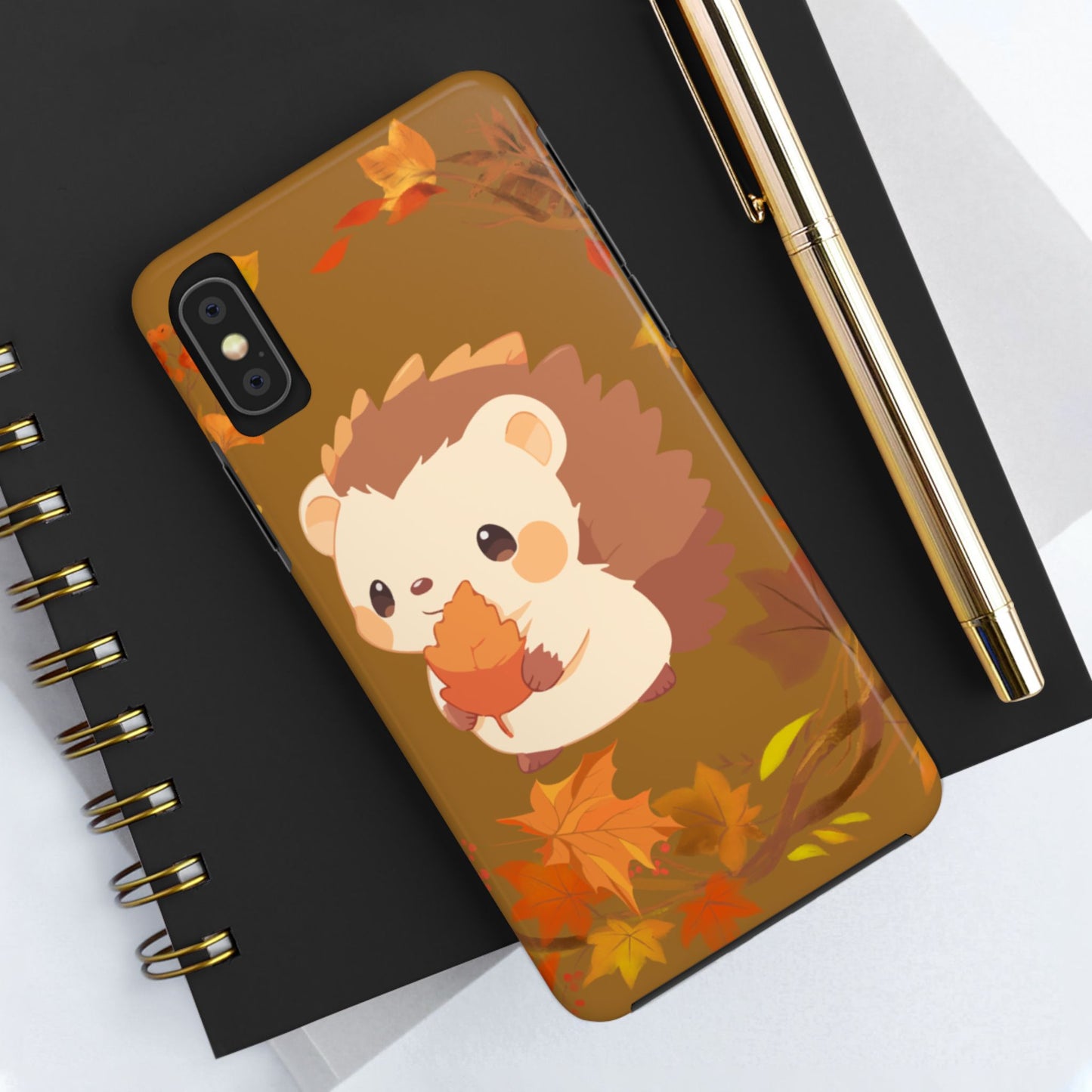 Cute Hedgehog Phone Cases, Fall Decor, Animal Lovers Gifts, Autumn Vibes, Unique Cell Phone Cover, Hedgehog Design
