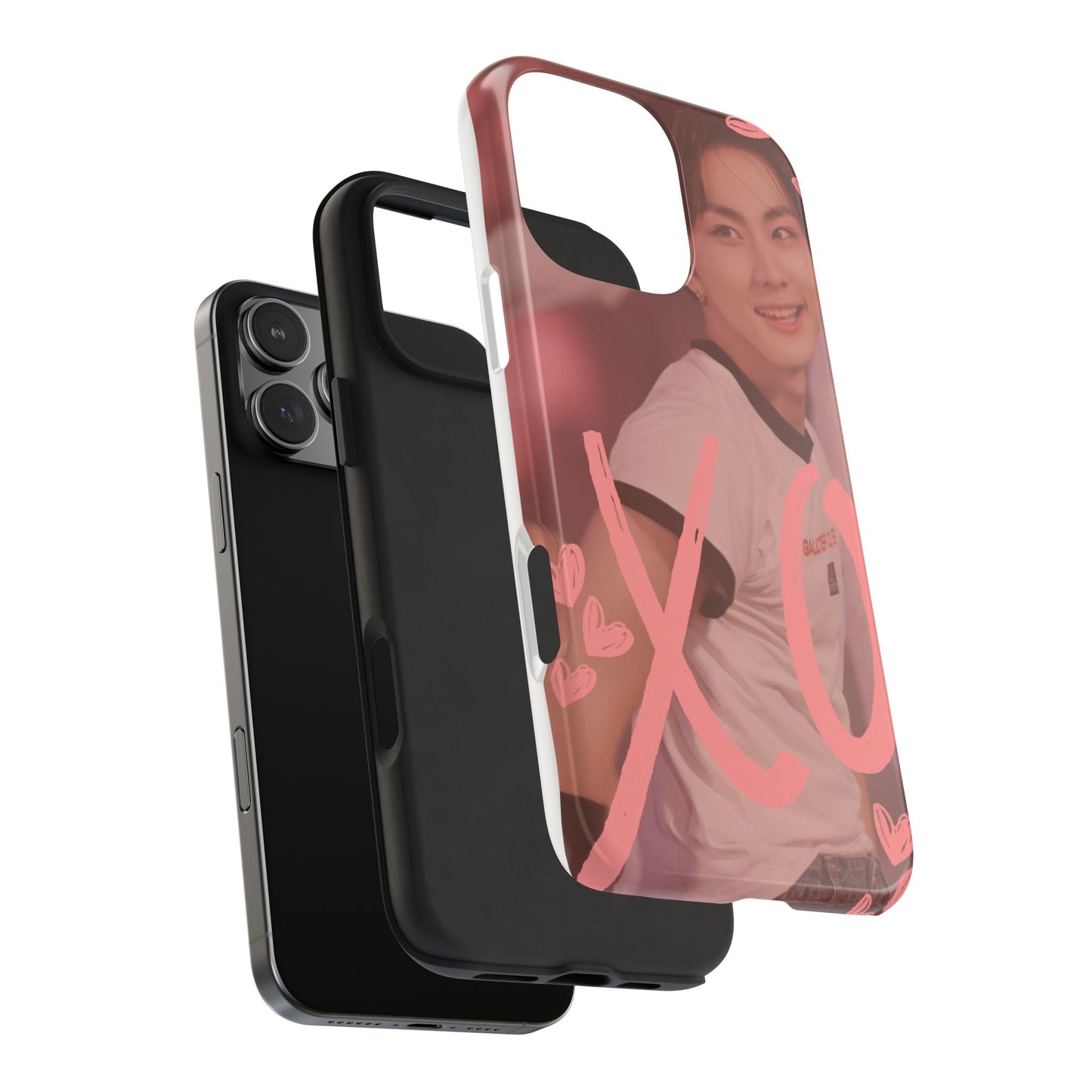 Romantic Phone Case featuring 'XO' Design, Cute Gift for Teens, Valentine's Day, Durable Protection, Fashion Accessory, Love Themed