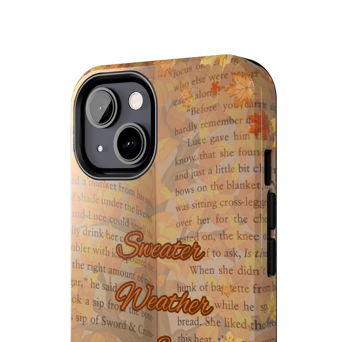 Sweater Weather Phone Case, Cozy Book Lover Accessories, Fall Aesthetic, Ideal for Readers, Unique Gift for Bookworms, Autumn Vibes