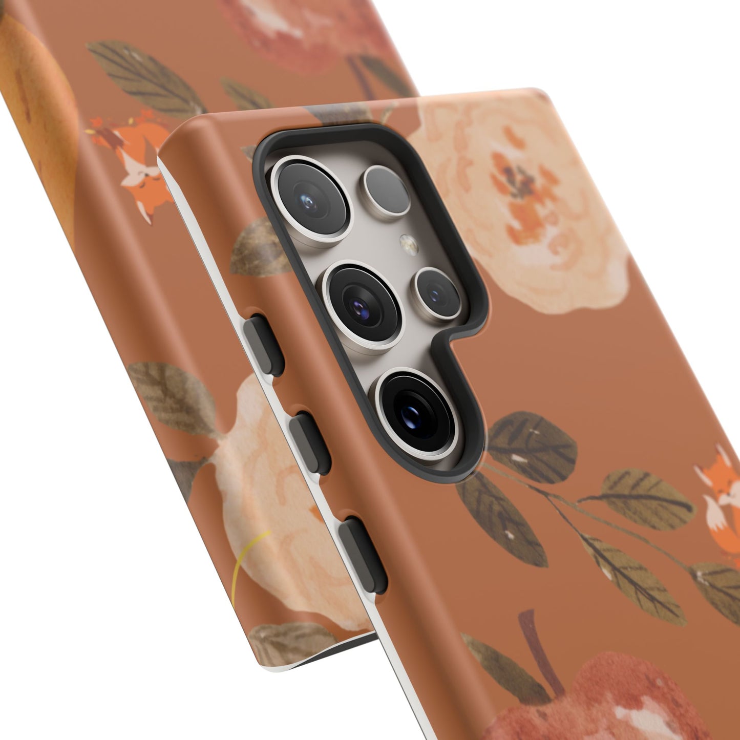 Cozy Autumn Phone Case, Fall-Themed Protective Cover, Cute Nature Design, Squirrel and Apple Motif, Cozy Gift for Nature Lovers
