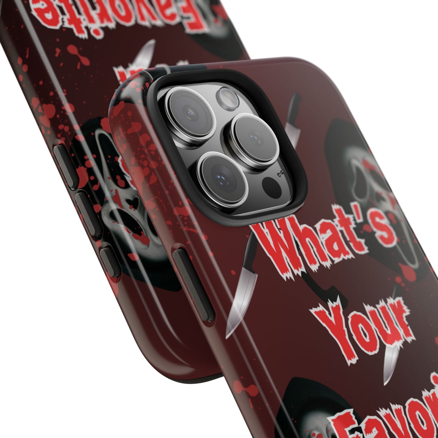 Horror-Themed Phone Case for Movie Lovers, Tough Clear Case for Halloween, Scary Movie Fan Gift, Smartphone Cover, Unique Horror Design