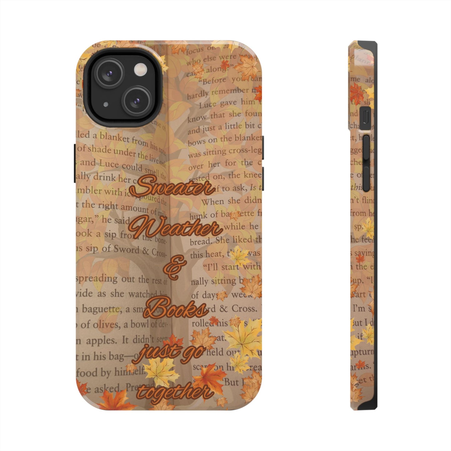 Sweater Weather Phone Case, Cozy Book Lover Accessories, Fall Aesthetic, Ideal for Readers, Unique Gift for Bookworms, Autumn Vibes