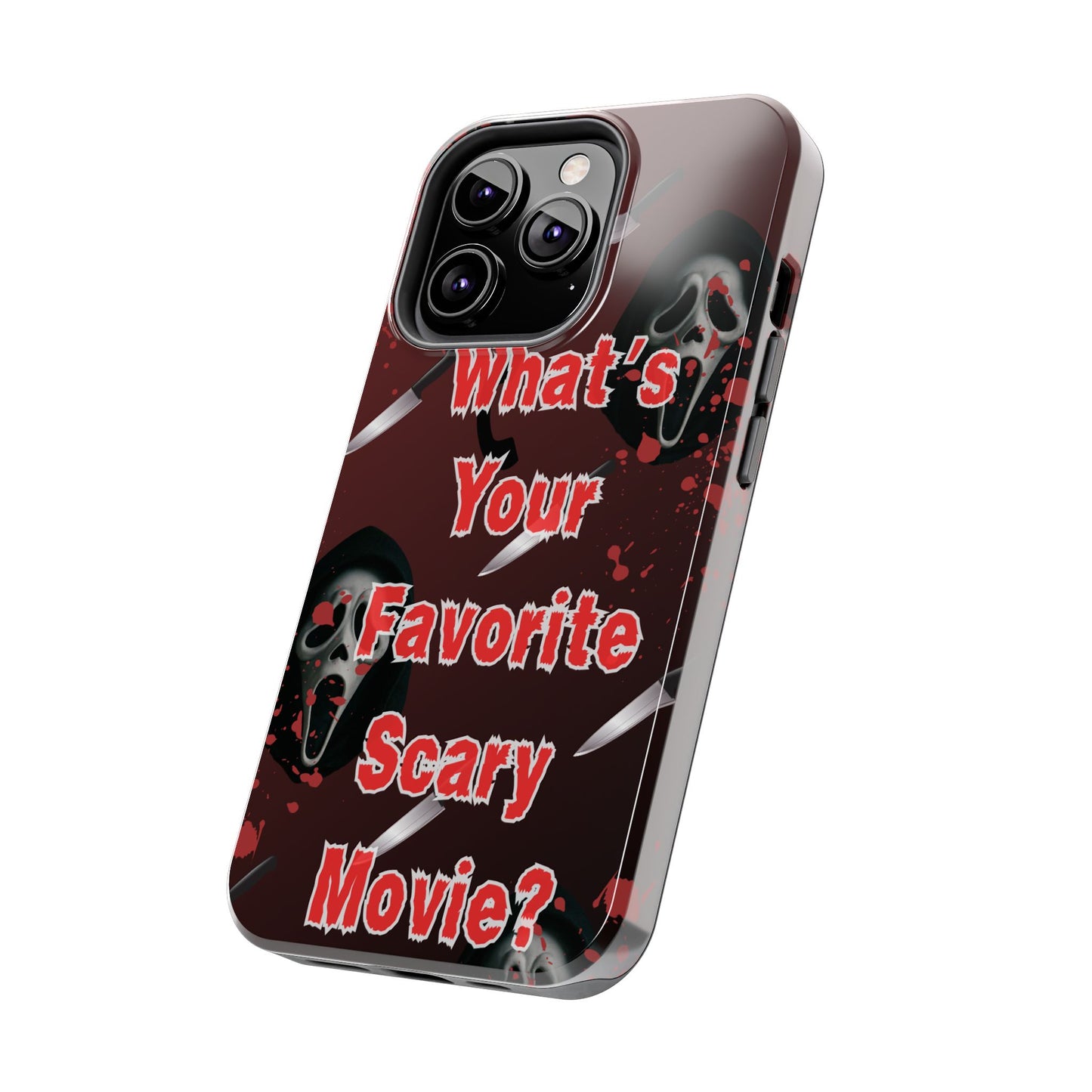 Horror-Themed Phone Case for Movie Lovers, Tough Clear Case for Halloween, Scary Movie Fan Gift, Smartphone Cover, Unique Horror Design