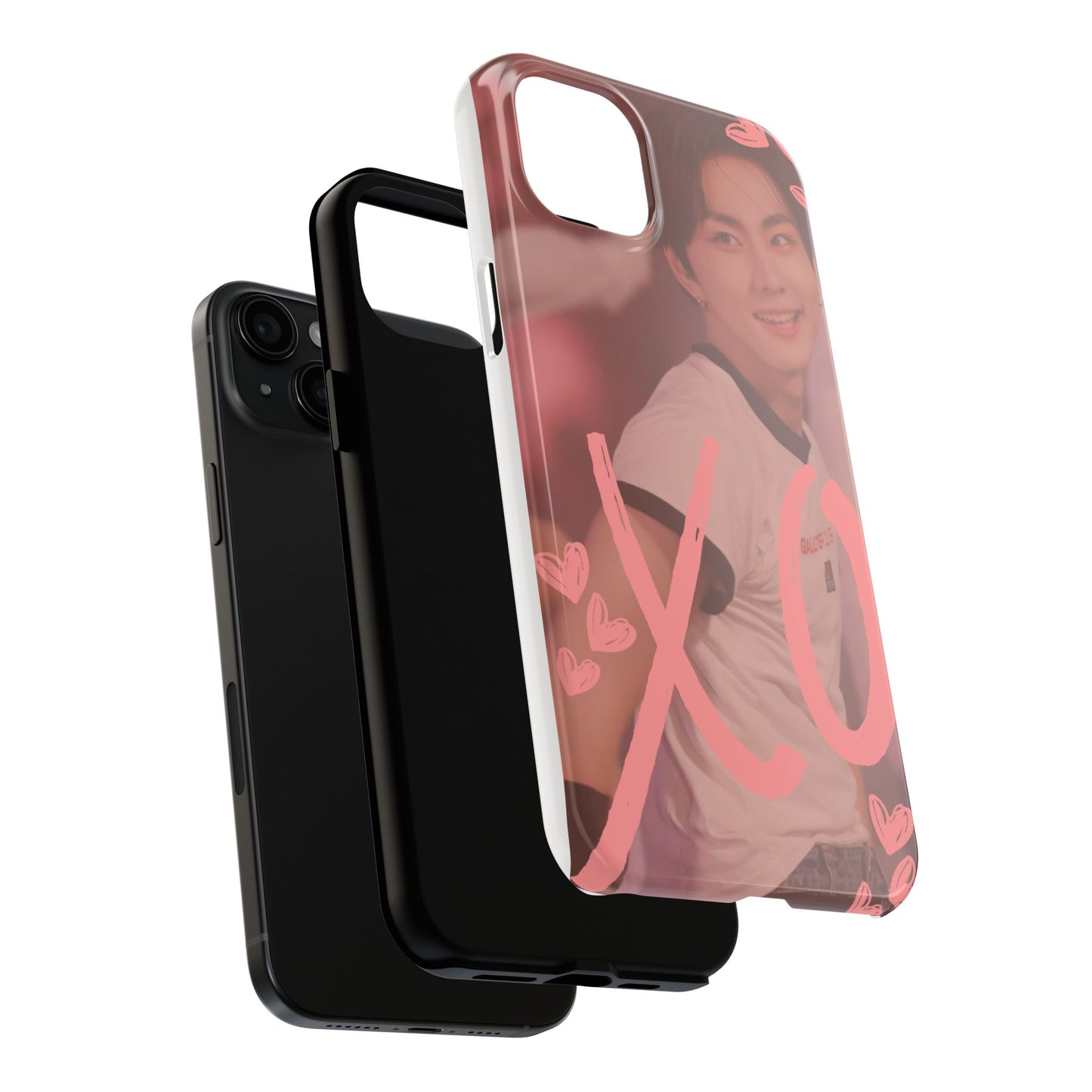 Romantic Phone Case featuring 'XO' Design, Cute Gift for Teens, Valentine's Day, Durable Protection, Fashion Accessory, Love Themed