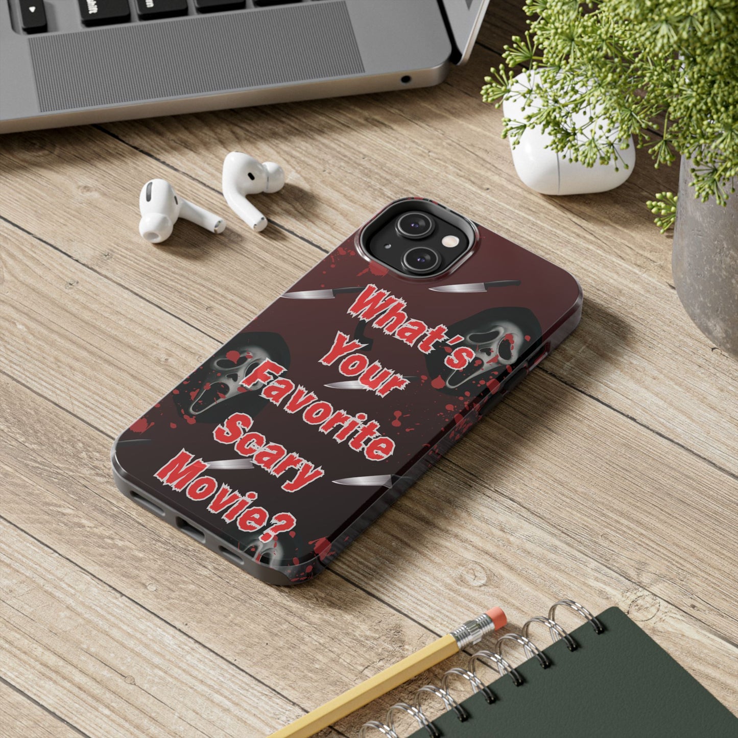 Horror-Themed Phone Case for Movie Lovers, Tough Clear Case for Halloween, Scary Movie Fan Gift, Smartphone Cover, Unique Horror Design