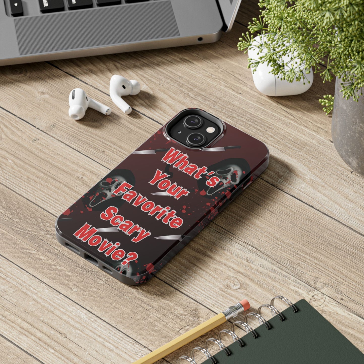 Horror-Themed Phone Case for Movie Lovers, Tough Clear Case for Halloween, Scary Movie Fan Gift, Smartphone Cover, Unique Horror Design
