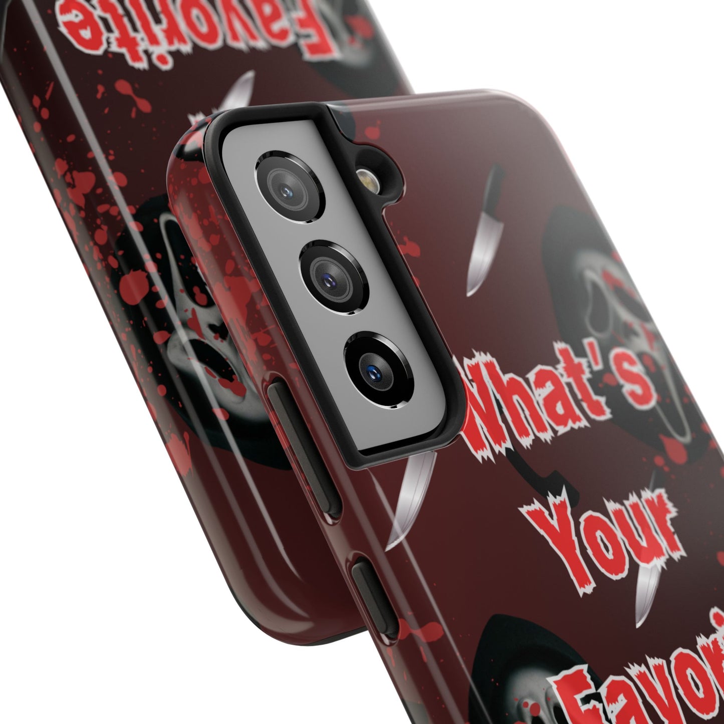 Horror-Themed Phone Case for Movie Lovers, Tough Clear Case for Halloween, Scary Movie Fan Gift, Smartphone Cover, Unique Horror Design