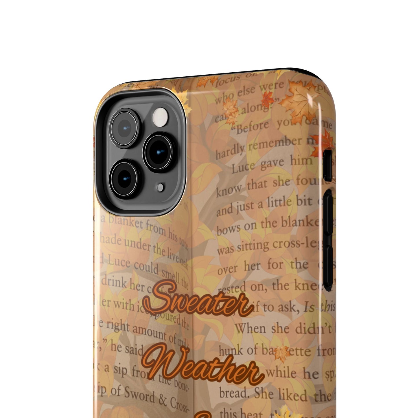 Sweater Weather Phone Case, Cozy Book Lover Accessories, Fall Aesthetic, Ideal for Readers, Unique Gift for Bookworms, Autumn Vibes