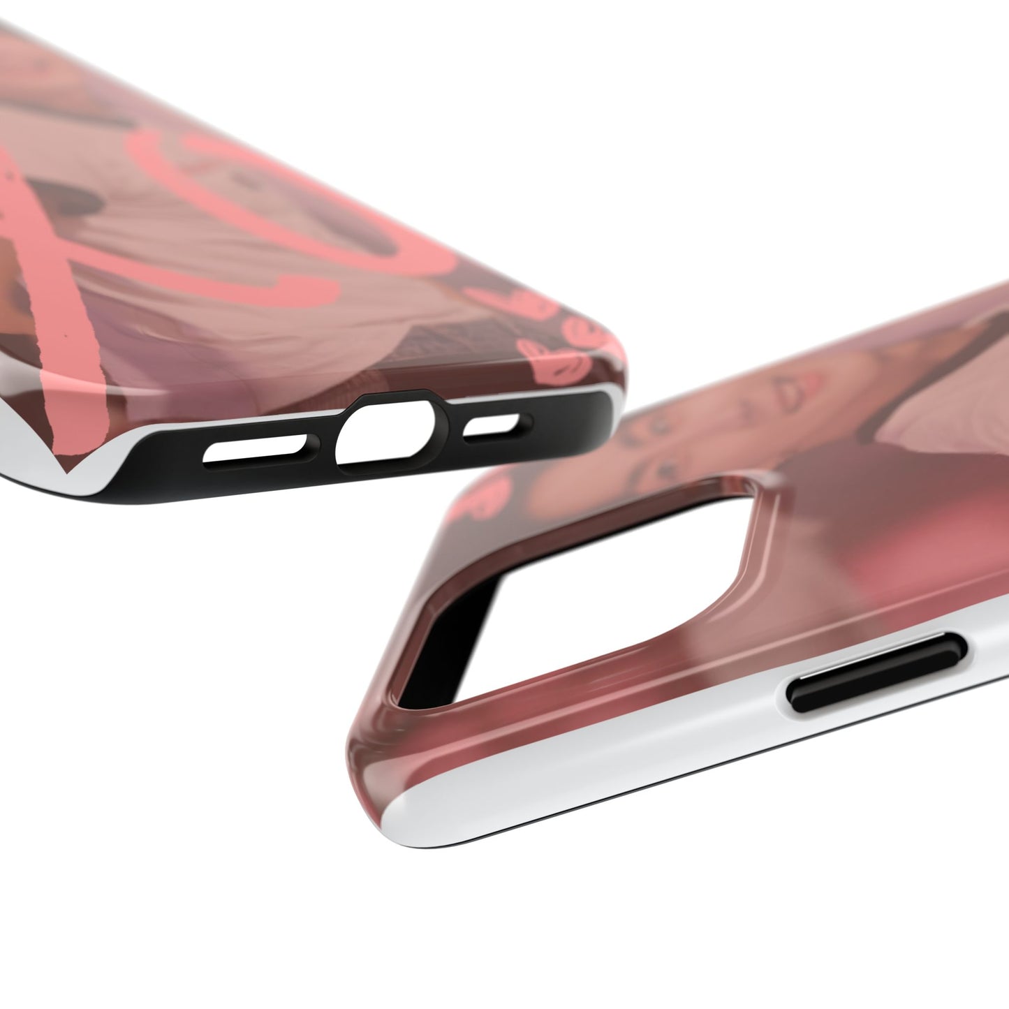 Romantic Phone Case featuring 'XO' Design, Cute Gift for Teens, Valentine's Day, Durable Protection, Fashion Accessory, Love Themed