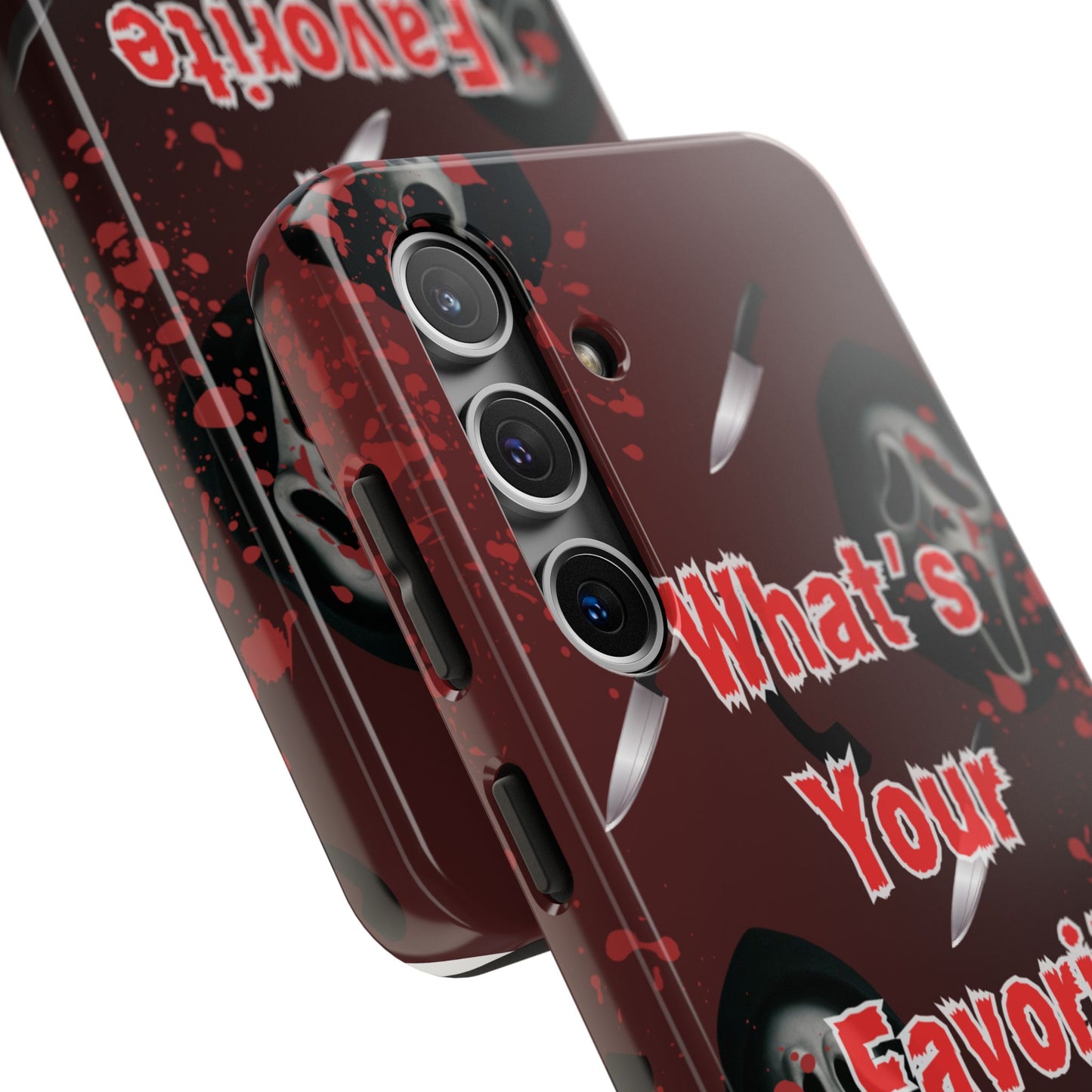 Horror-Themed Phone Case for Movie Lovers, Tough Clear Case for Halloween, Scary Movie Fan Gift, Smartphone Cover, Unique Horror Design