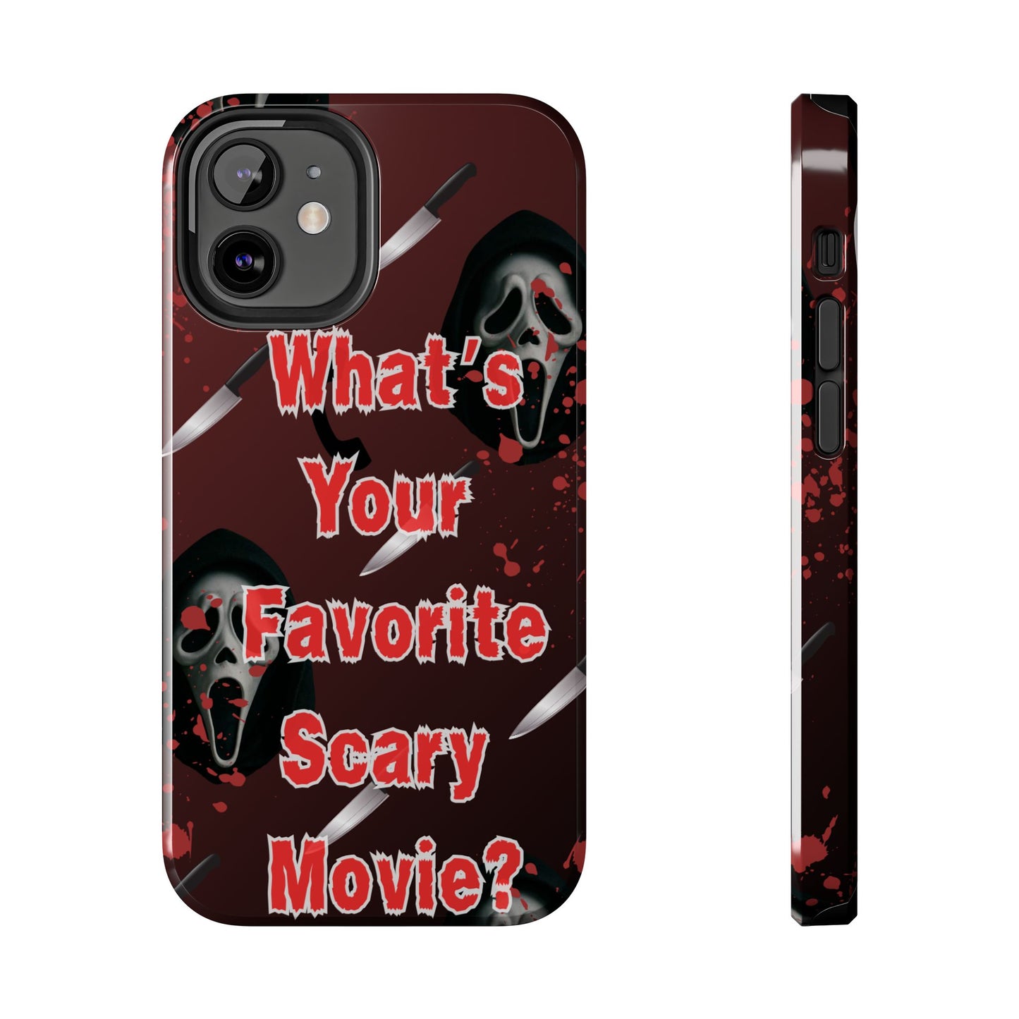 Horror-Themed Phone Case for Movie Lovers, Tough Clear Case for Halloween, Scary Movie Fan Gift, Smartphone Cover, Unique Horror Design
