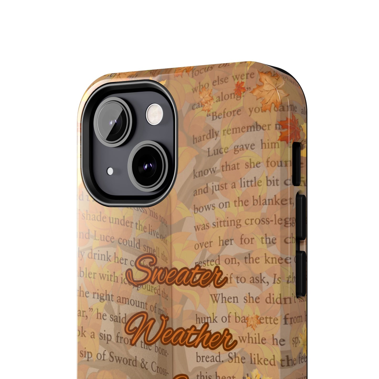 Sweater Weather Phone Case, Cozy Book Lover Accessories, Fall Aesthetic, Ideal for Readers, Unique Gift for Bookworms, Autumn Vibes