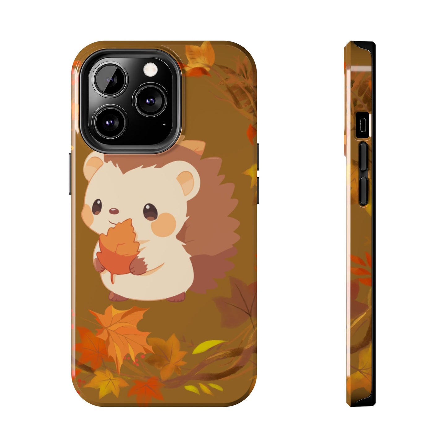 Cute Hedgehog Phone Cases, Fall Decor, Animal Lovers Gifts, Autumn Vibes, Unique Cell Phone Cover, Hedgehog Design
