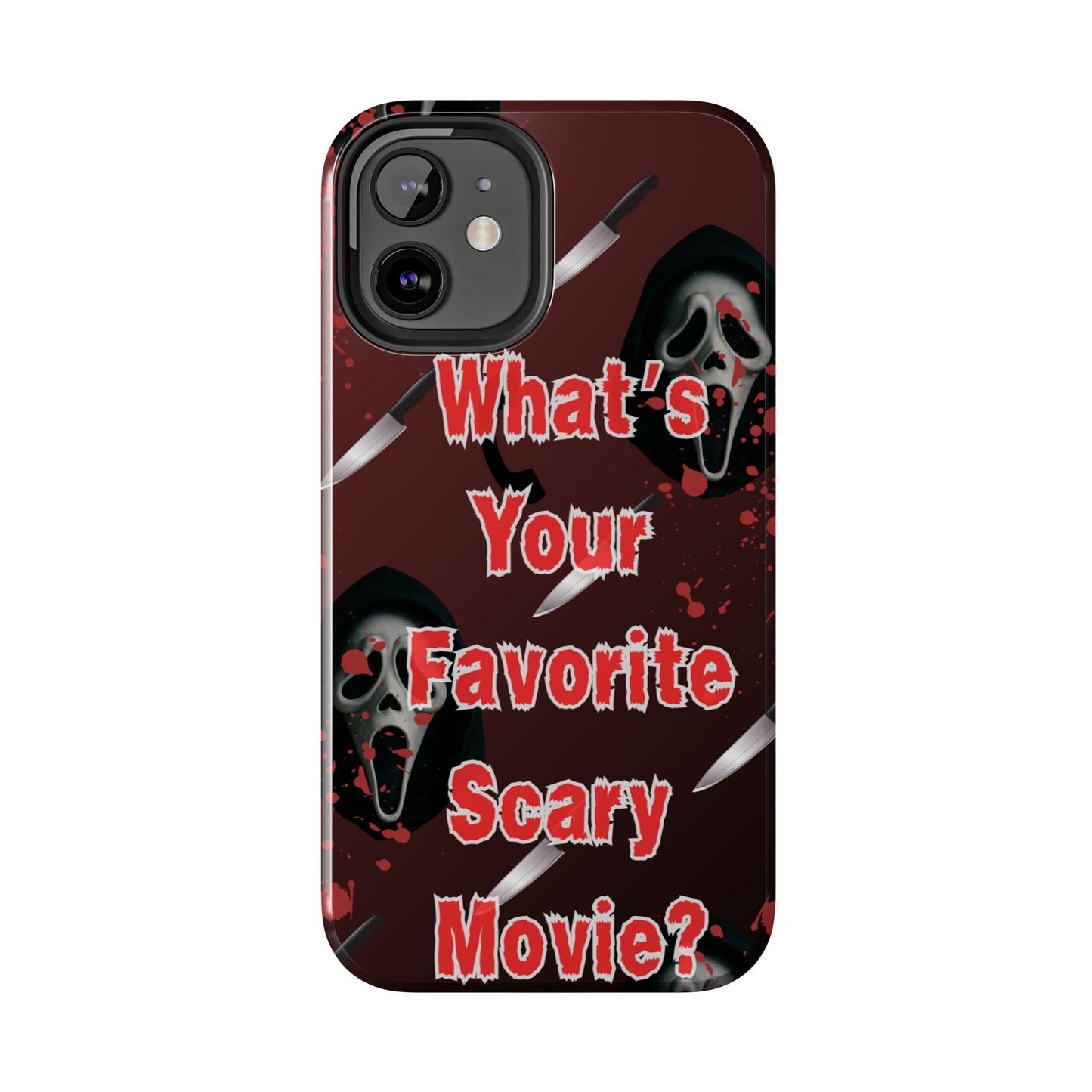 Horror-Themed Phone Case for Movie Lovers, Tough Clear Case for Halloween, Scary Movie Fan Gift, Smartphone Cover, Unique Horror Design