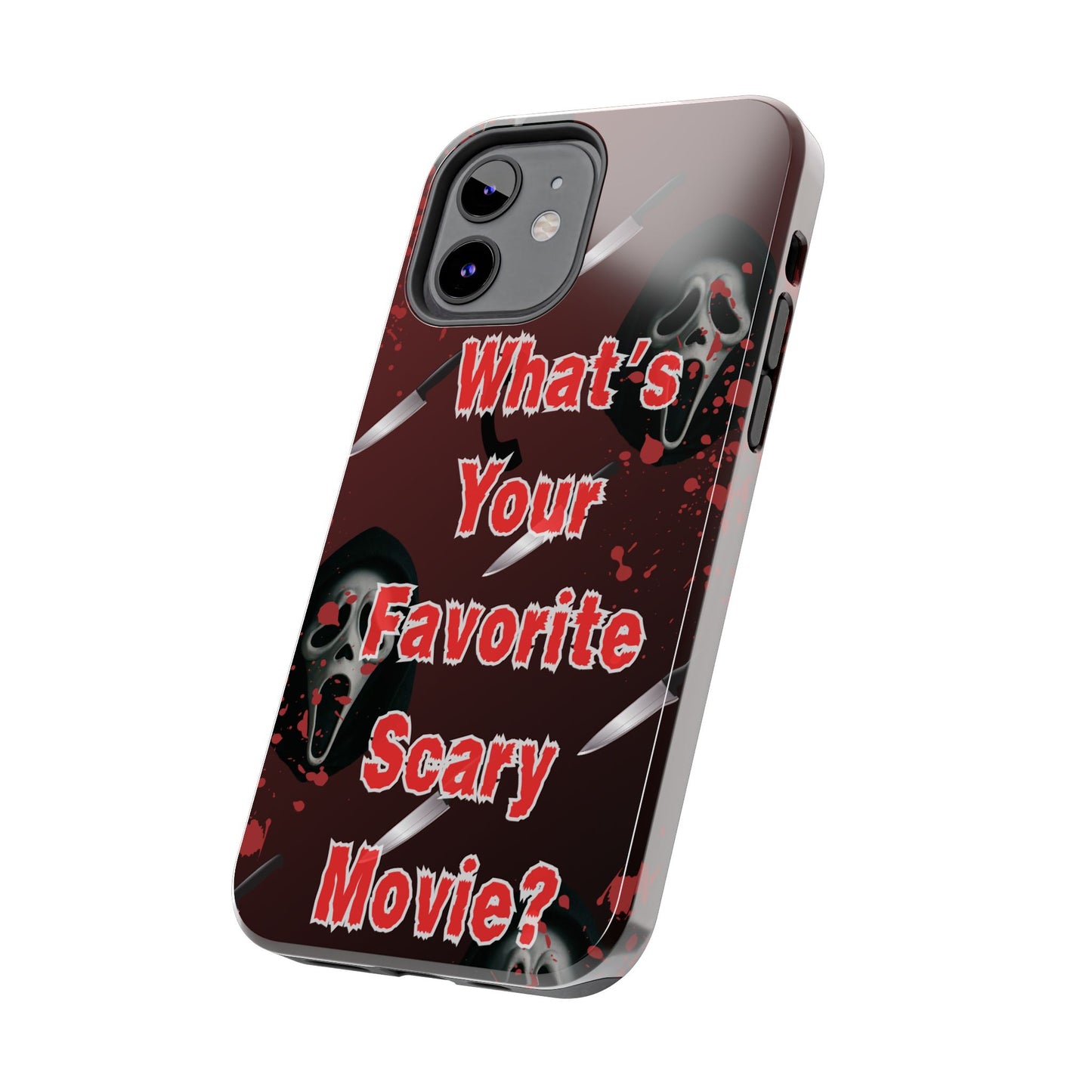 Horror-Themed Phone Case for Movie Lovers, Tough Clear Case for Halloween, Scary Movie Fan Gift, Smartphone Cover, Unique Horror Design