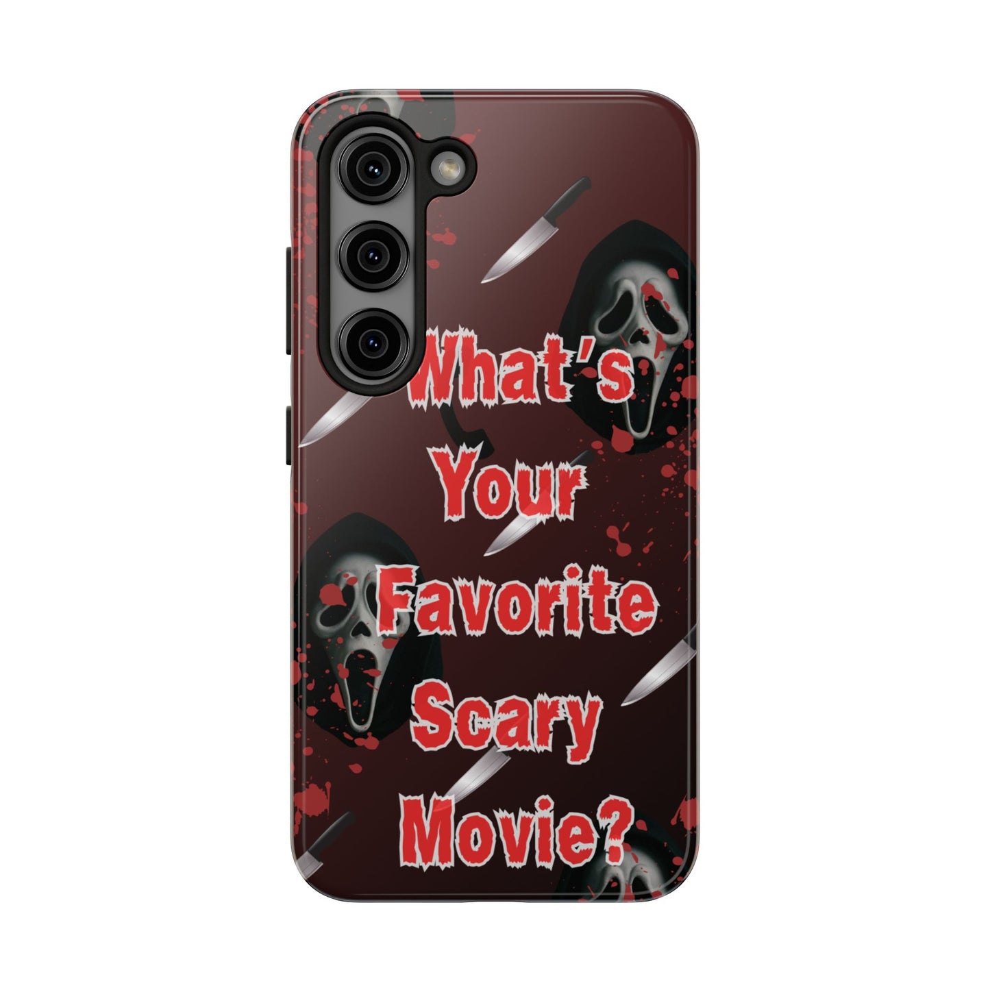Horror-Themed Phone Case for Movie Lovers, Tough Clear Case for Halloween, Scary Movie Fan Gift, Smartphone Cover, Unique Horror Design