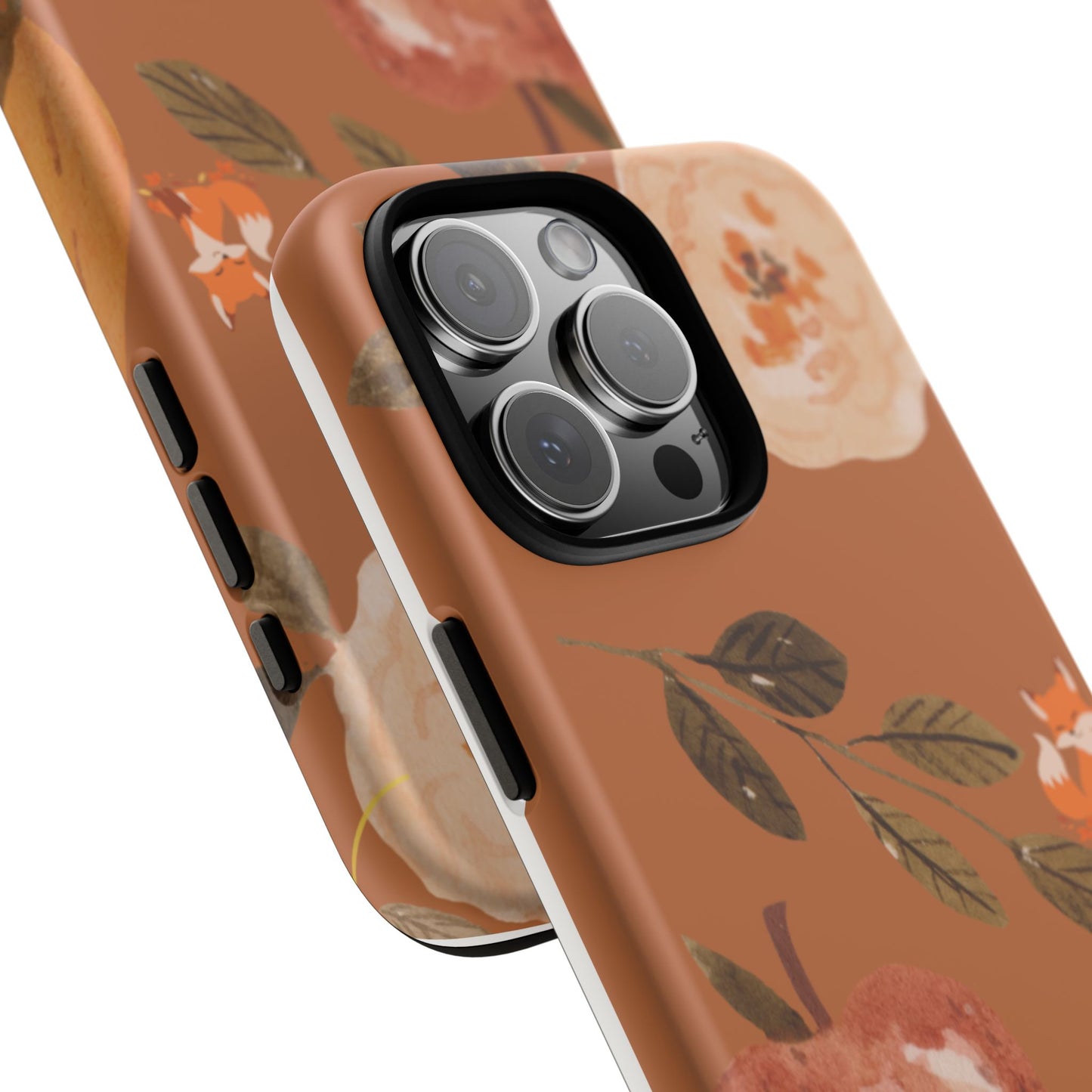 Cozy Autumn Phone Case, Fall-Themed Protective Cover, Cute Nature Design, Squirrel and Apple Motif, Cozy Gift for Nature Lovers
