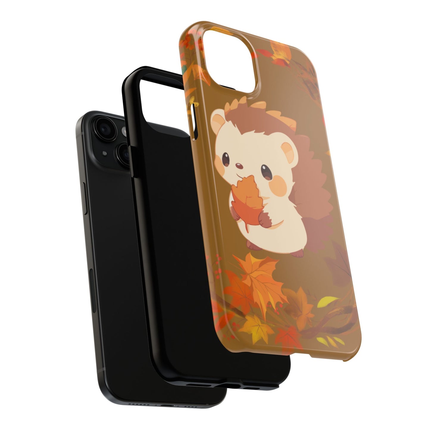 Cute Hedgehog Phone Cases, Fall Decor, Animal Lovers Gifts, Autumn Vibes, Unique Cell Phone Cover, Hedgehog Design