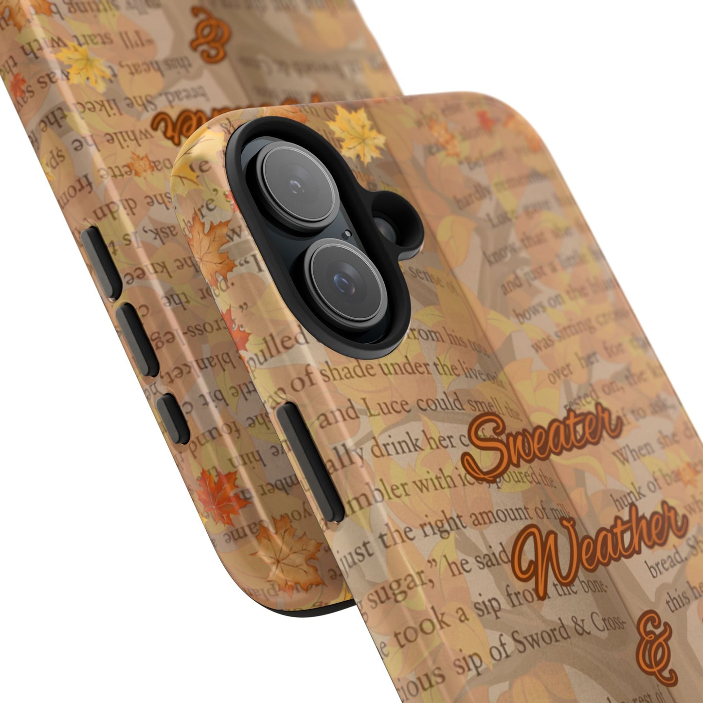 Sweater Weather Phone Case, Cozy Book Lover Accessories, Fall Aesthetic, Ideal for Readers, Unique Gift for Bookworms, Autumn Vibes