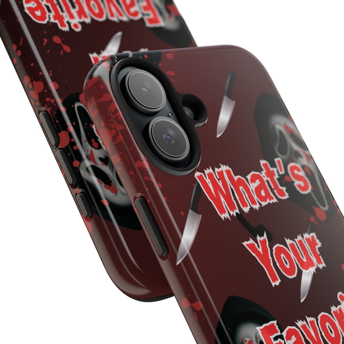 Horror-Themed Phone Case for Movie Lovers, Tough Clear Case for Halloween, Scary Movie Fan Gift, Smartphone Cover, Unique Horror Design