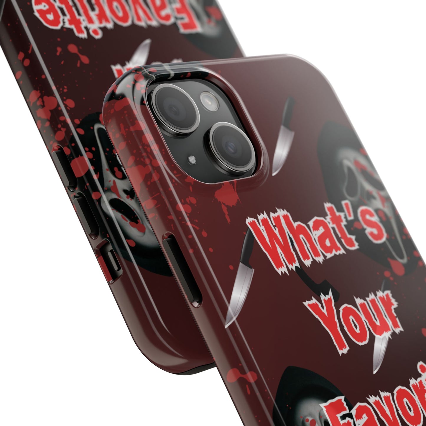 Horror-Themed Phone Case for Movie Lovers, Tough Clear Case for Halloween, Scary Movie Fan Gift, Smartphone Cover, Unique Horror Design