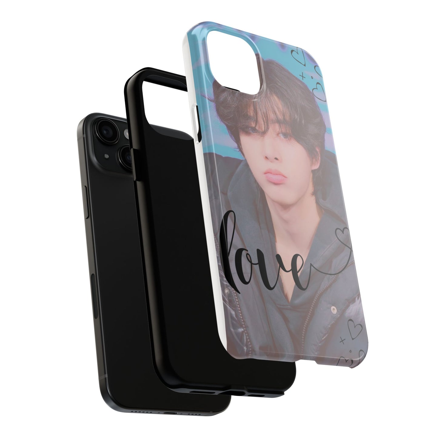 Jake Sim Phone Case, Trendy Phone Accessory, Unique Gift, Love Design, Customizable Phone Case, Heart Print Case