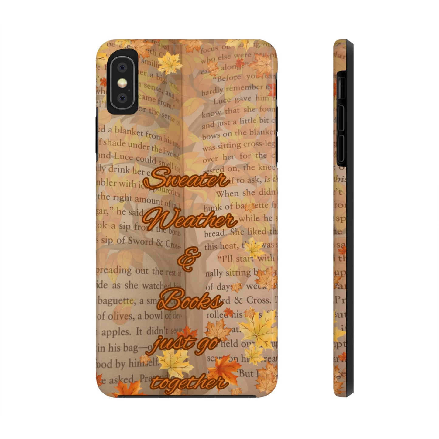Sweater Weather Phone Case, Cozy Book Lover Accessories, Fall Aesthetic, Ideal for Readers, Unique Gift for Bookworms, Autumn Vibes