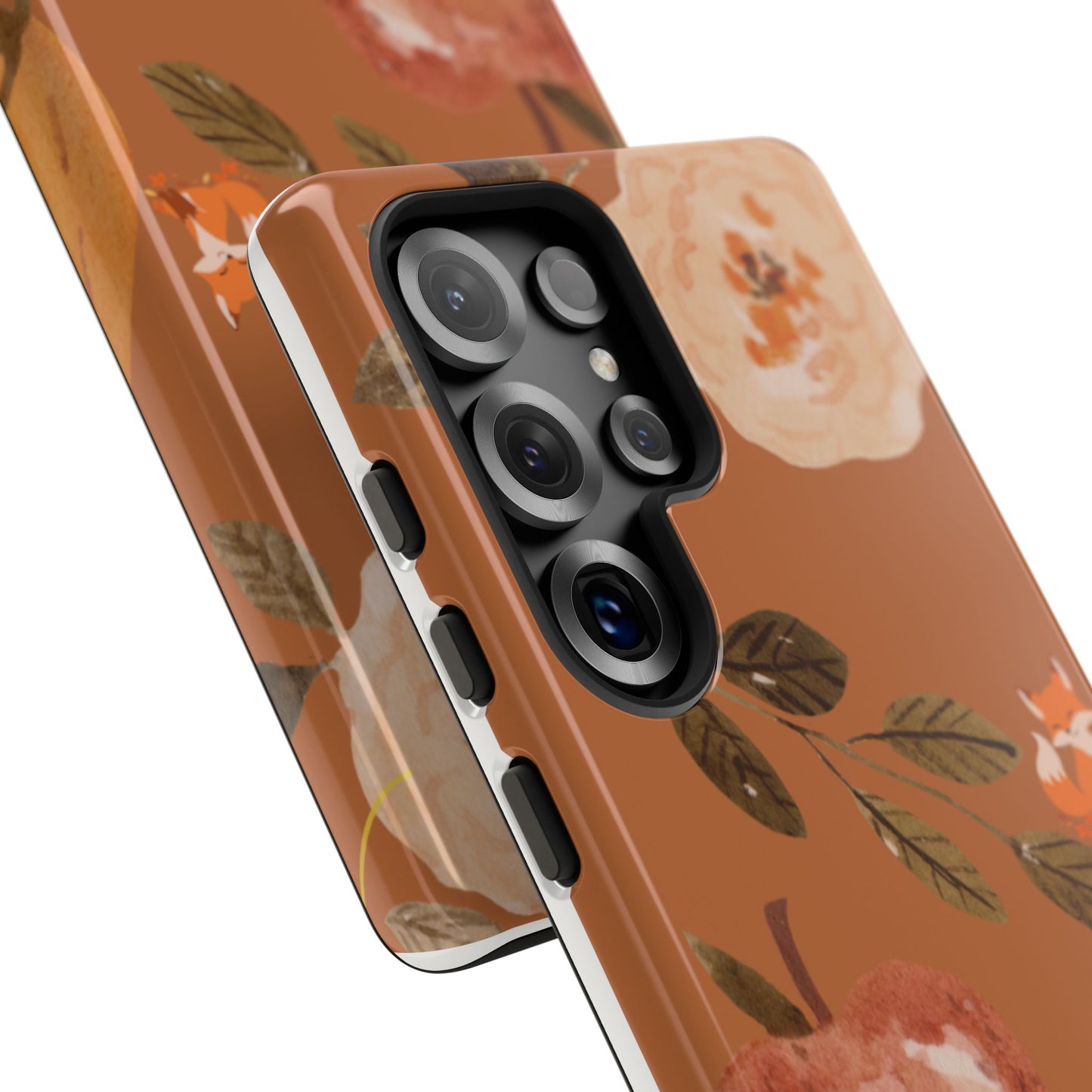 Cozy Autumn Phone Case, Fall-Themed Protective Cover, Cute Nature Design, Squirrel and Apple Motif, Cozy Gift for Nature Lovers