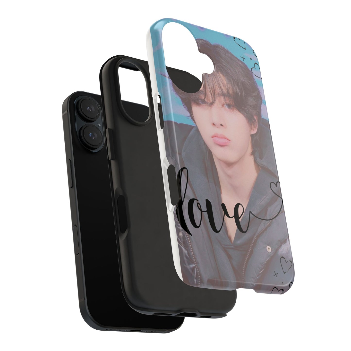 Jake Sim Phone Case, Trendy Phone Accessory, Unique Gift, Love Design, Customizable Phone Case, Heart Print Case
