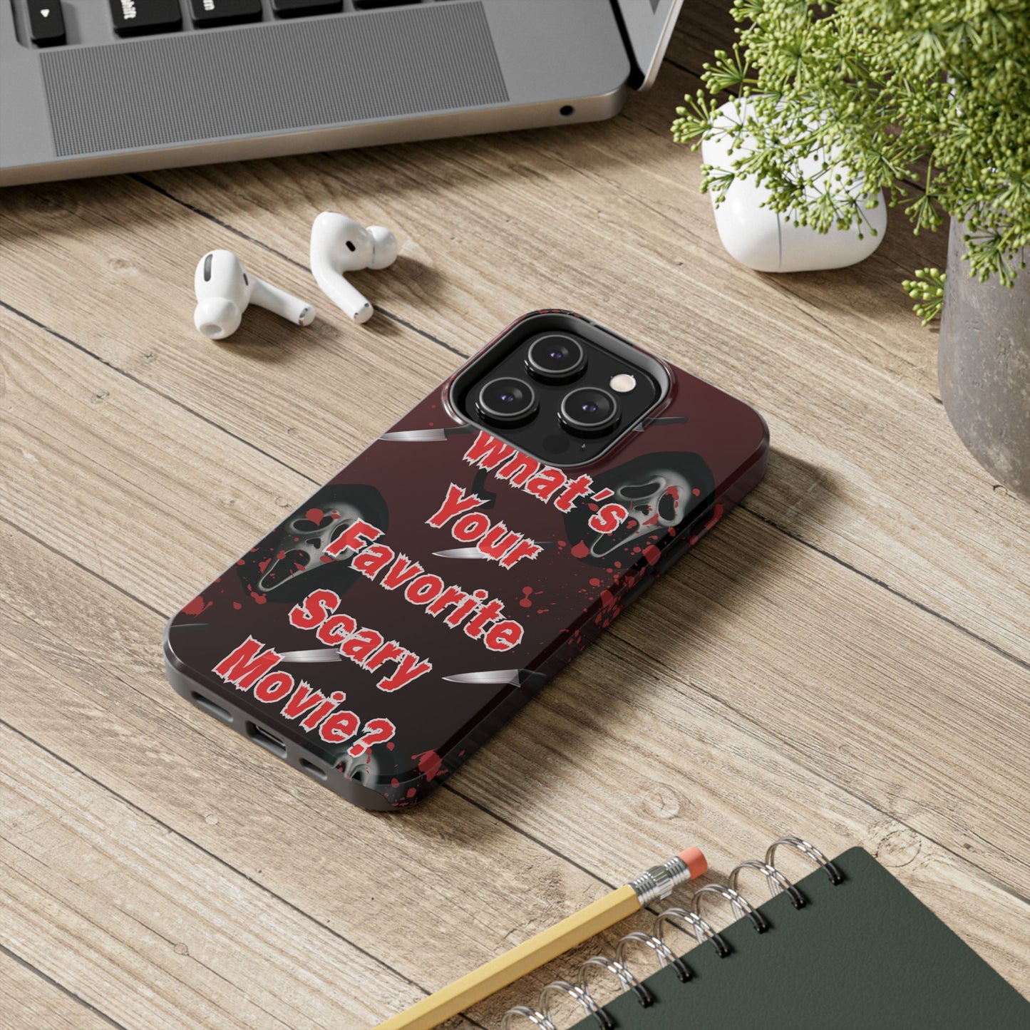 Horror-Themed Phone Case for Movie Lovers, Tough Clear Case for Halloween, Scary Movie Fan Gift, Smartphone Cover, Unique Horror Design