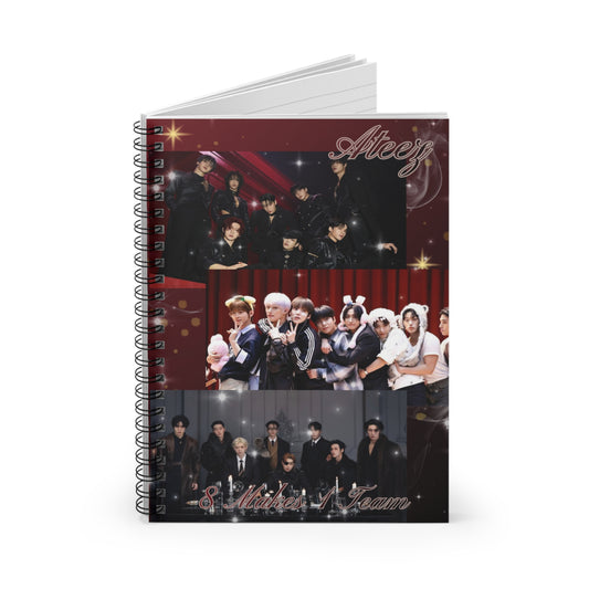 Ateez Spiral Notebook – Ruled Journal for Atiny