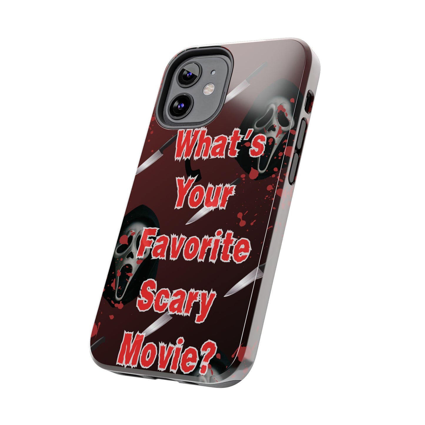 Horror-Themed Phone Case for Movie Lovers, Tough Clear Case for Halloween, Scary Movie Fan Gift, Smartphone Cover, Unique Horror Design