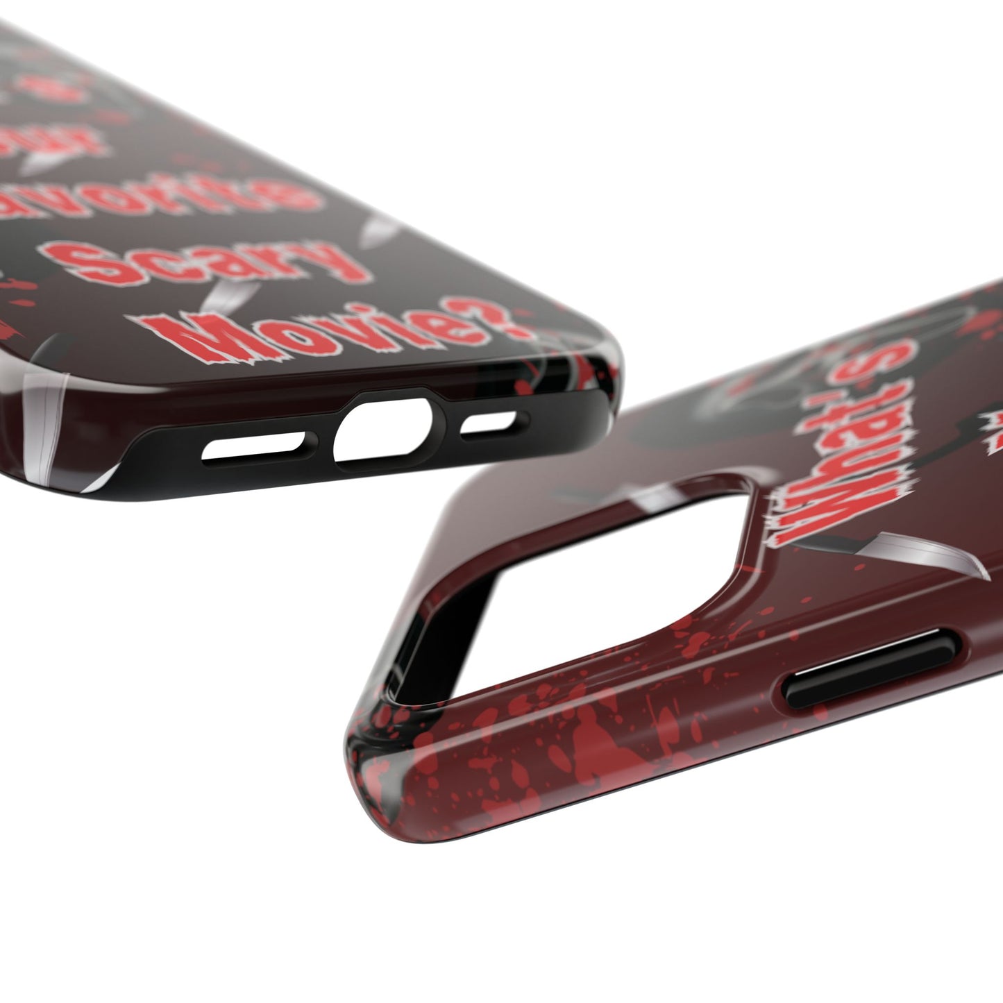 Horror-Themed Phone Case for Movie Lovers, Tough Clear Case for Halloween, Scary Movie Fan Gift, Smartphone Cover, Unique Horror Design