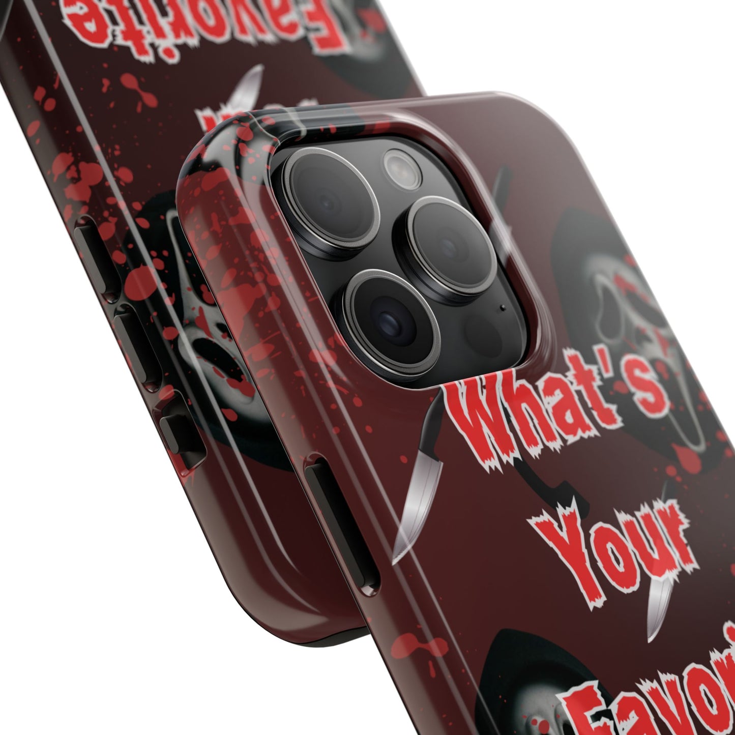 Horror-Themed Phone Case for Movie Lovers, Tough Clear Case for Halloween, Scary Movie Fan Gift, Smartphone Cover, Unique Horror Design