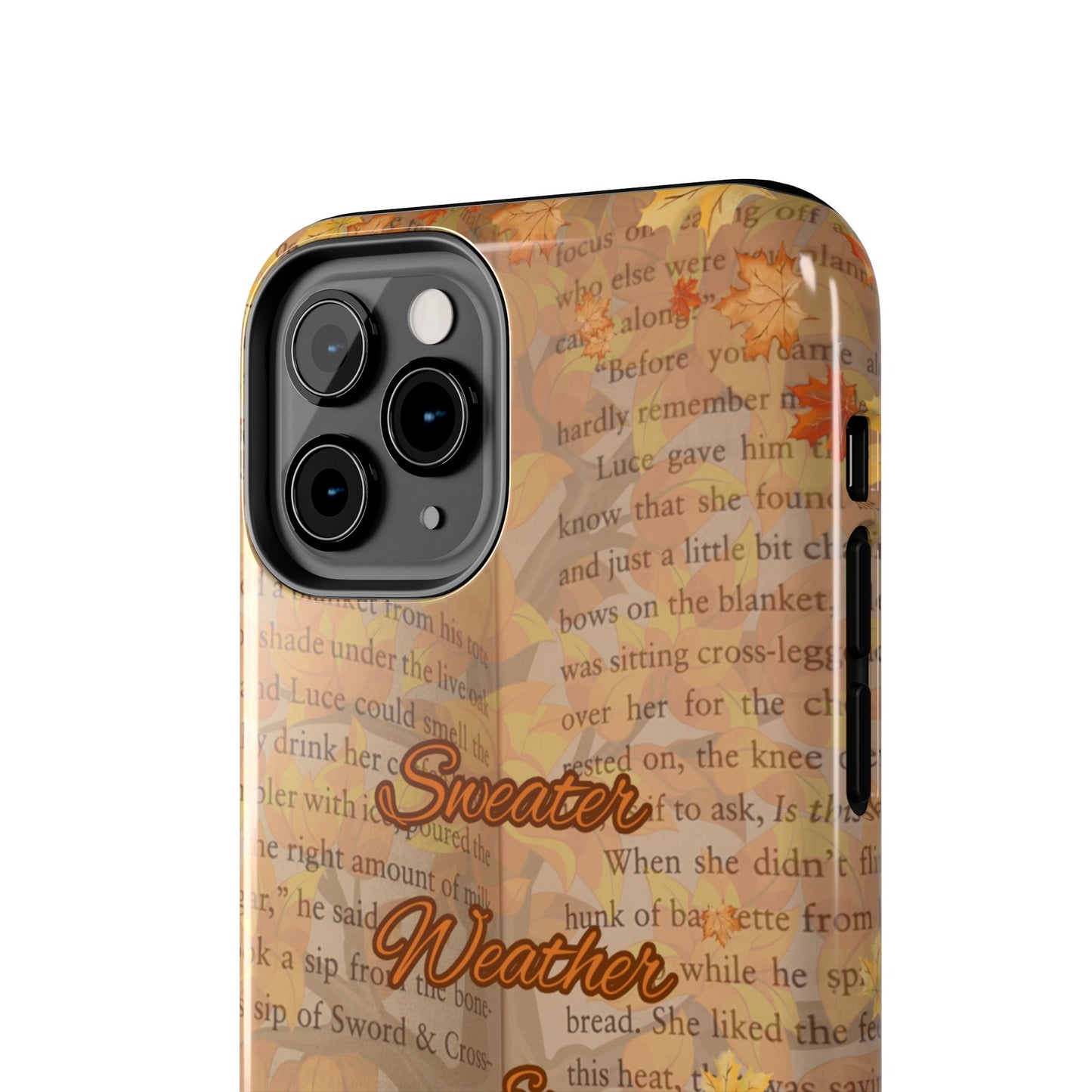 Sweater Weather Phone Case, Cozy Book Lover Accessories, Fall Aesthetic, Ideal for Readers, Unique Gift for Bookworms, Autumn Vibes