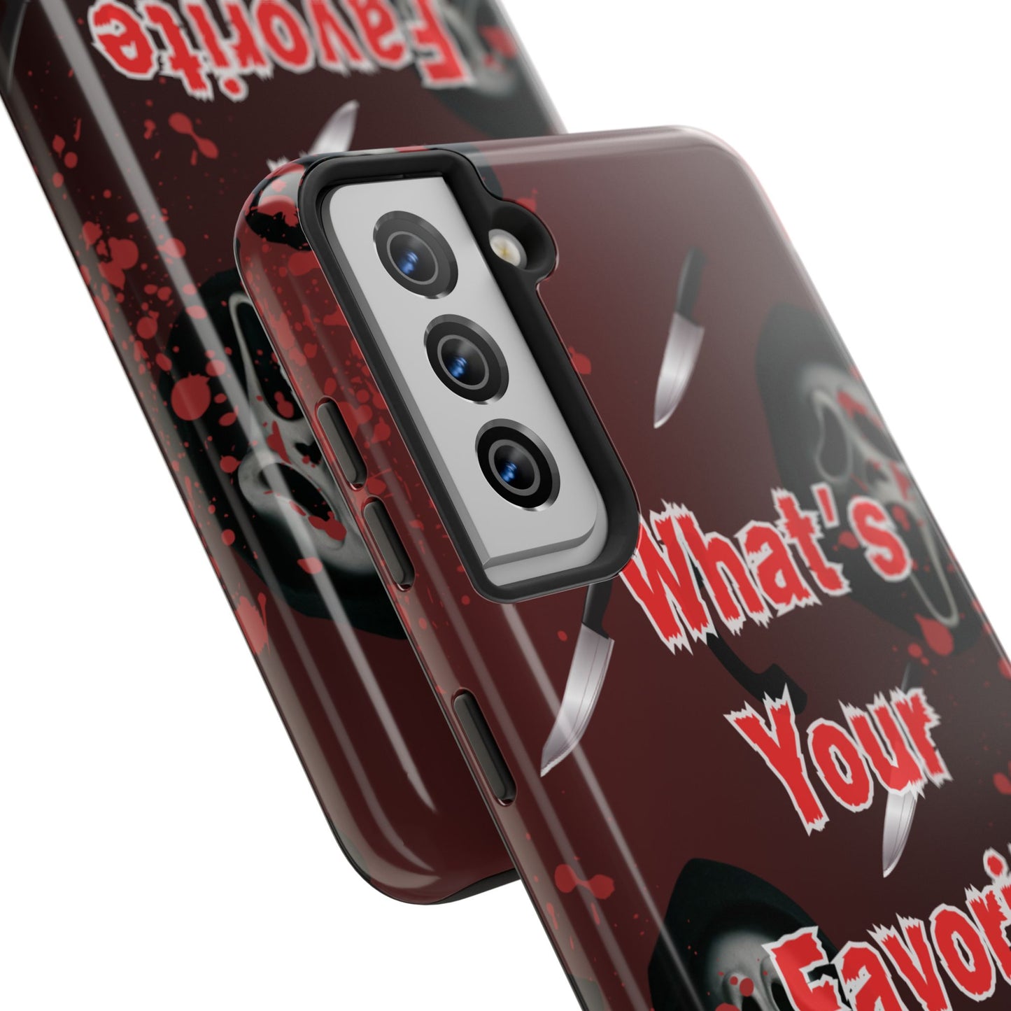 Horror-Themed Phone Case for Movie Lovers, Tough Clear Case for Halloween, Scary Movie Fan Gift, Smartphone Cover, Unique Horror Design