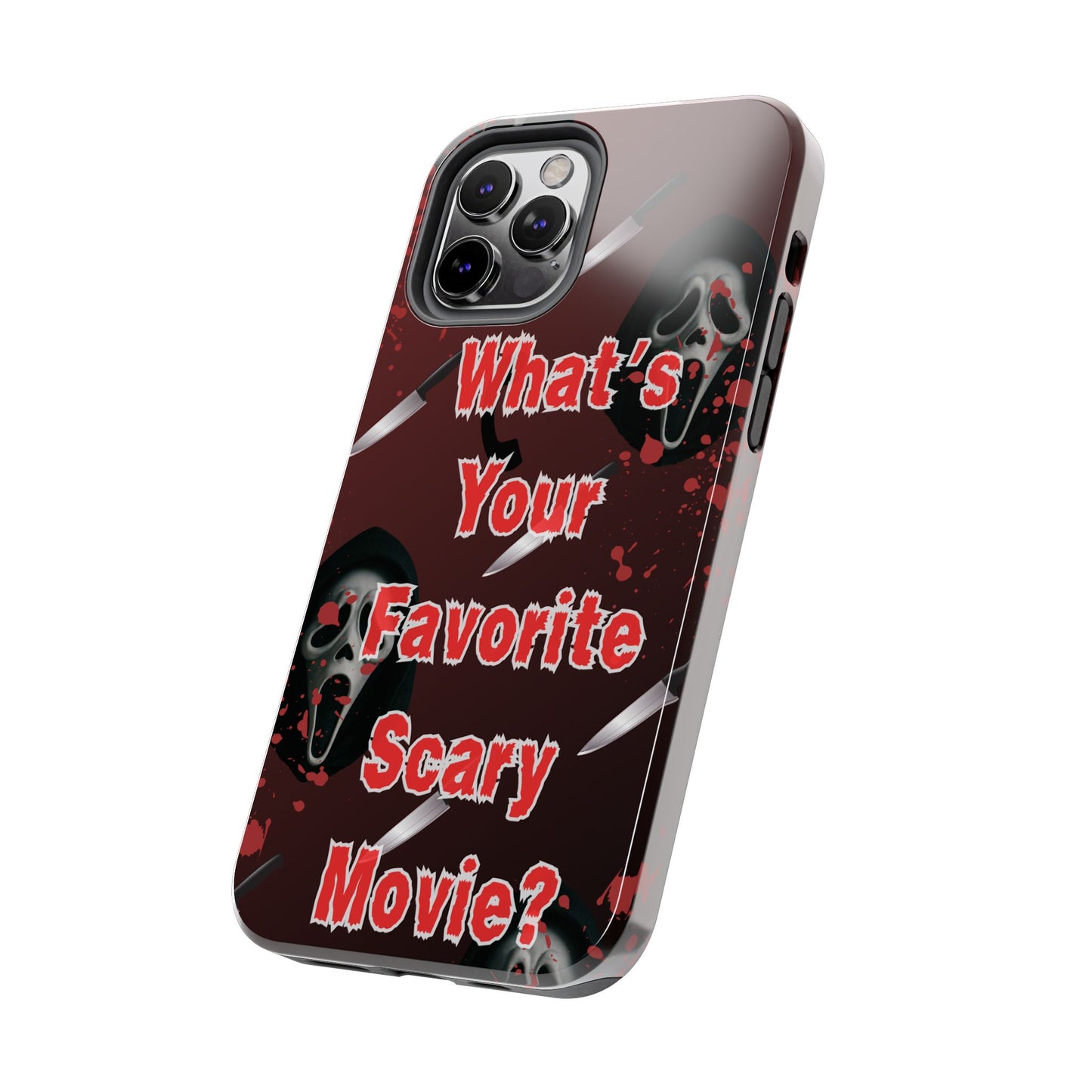 Horror-Themed Phone Case for Movie Lovers, Tough Clear Case for Halloween, Scary Movie Fan Gift, Smartphone Cover, Unique Horror Design