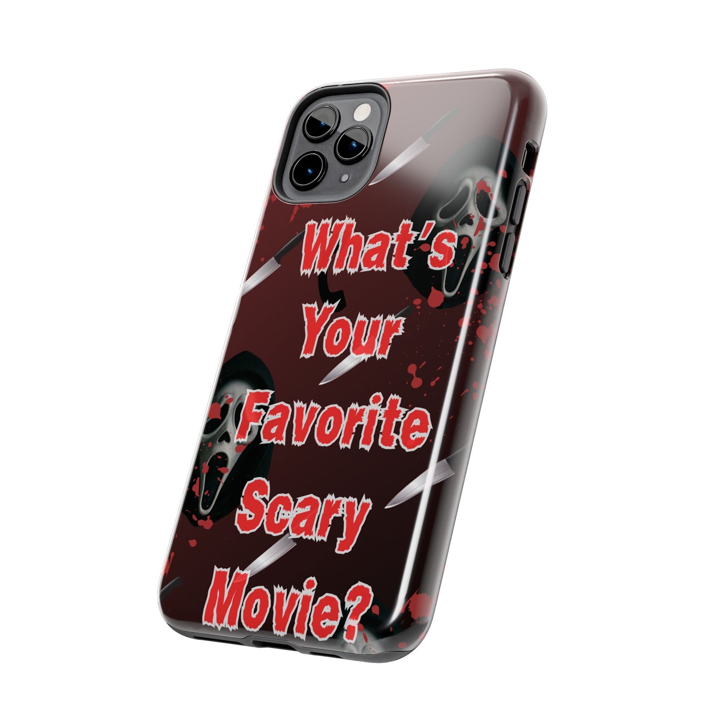 Horror-Themed Phone Case for Movie Lovers, Tough Clear Case for Halloween, Scary Movie Fan Gift, Smartphone Cover, Unique Horror Design