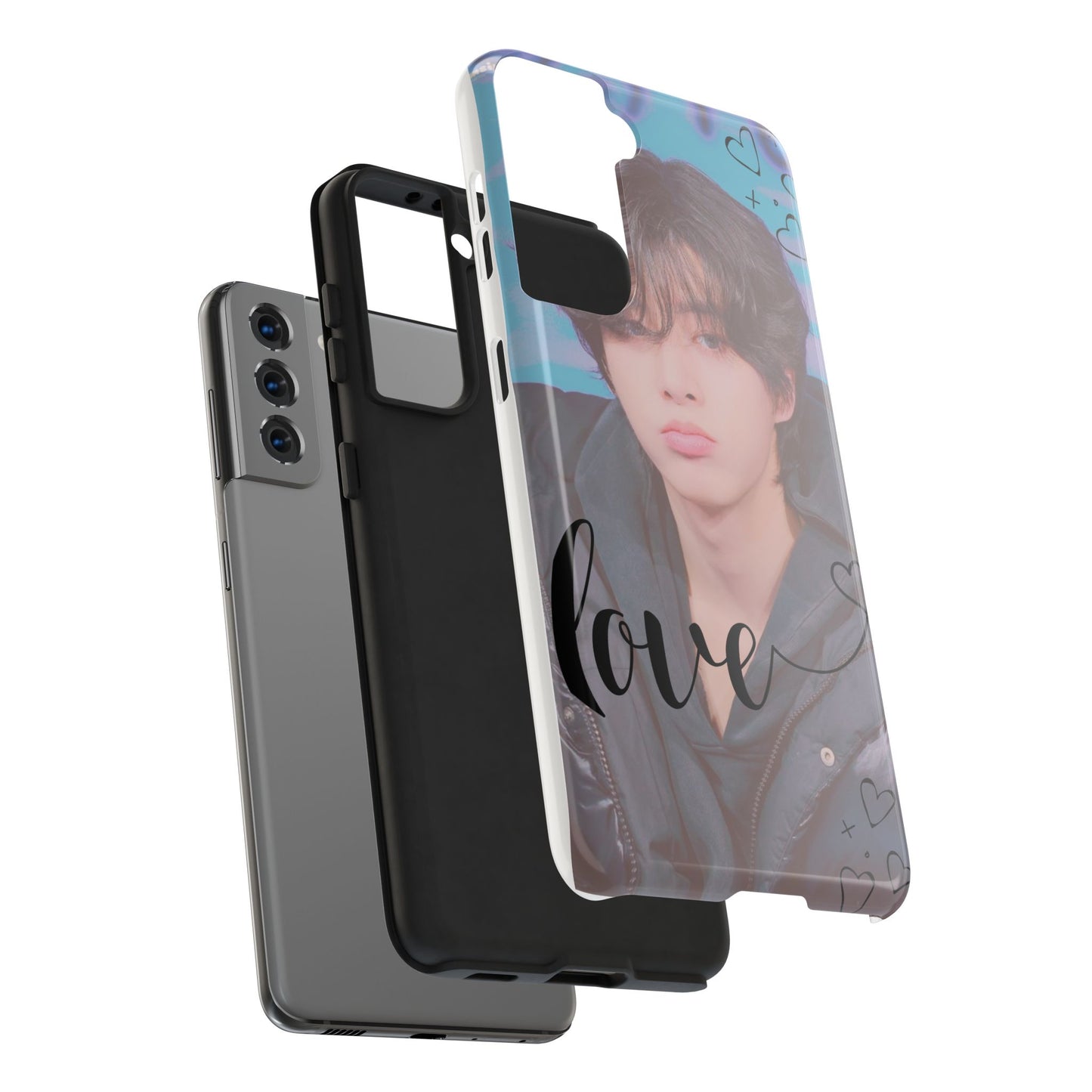 Jake Sim Phone Case, Trendy Phone Accessory, Unique Gift, Love Design, Customizable Phone Case, Heart Print Case