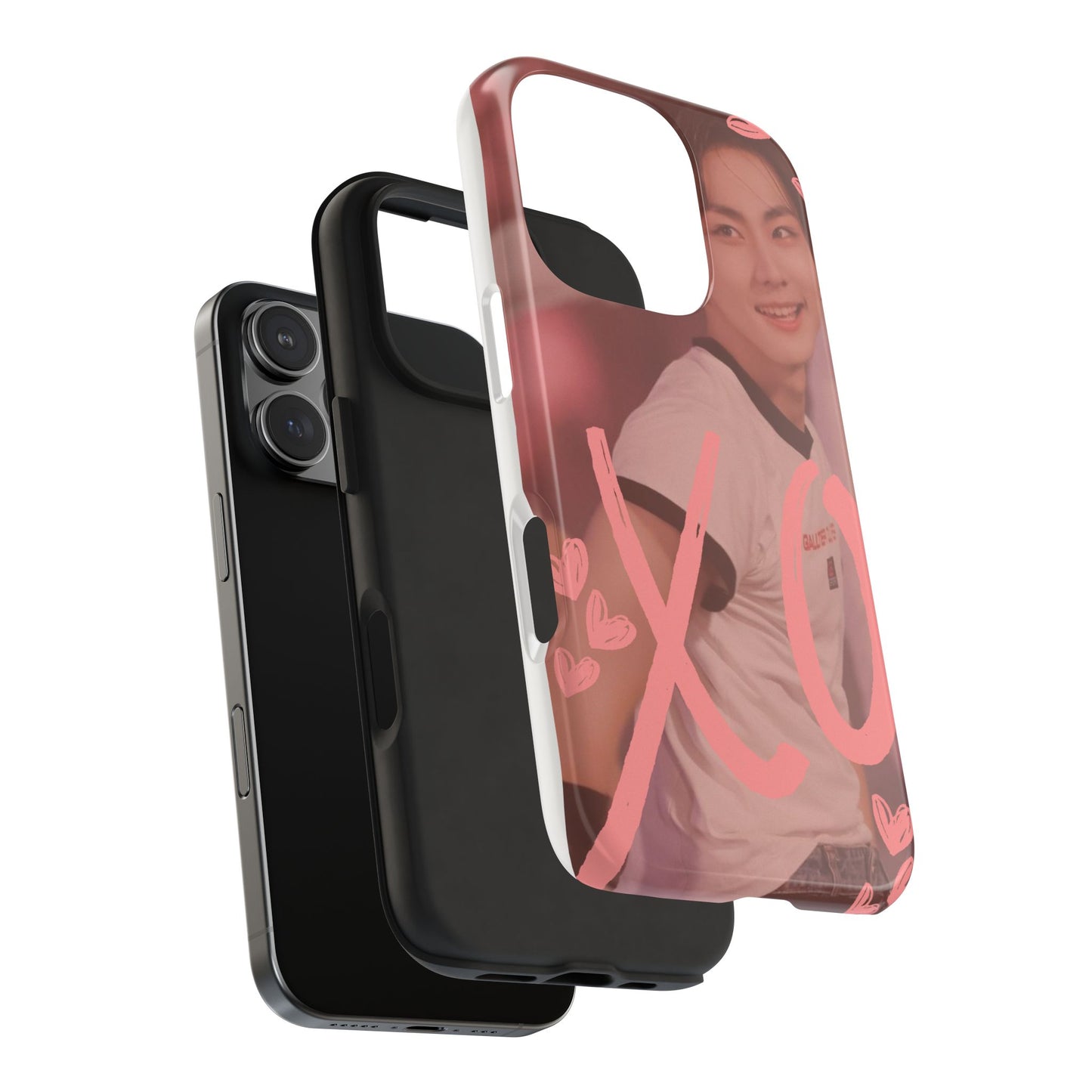 Romantic Phone Case featuring 'XO' Design, Cute Gift for Teens, Valentine's Day, Durable Protection, Fashion Accessory, Love Themed