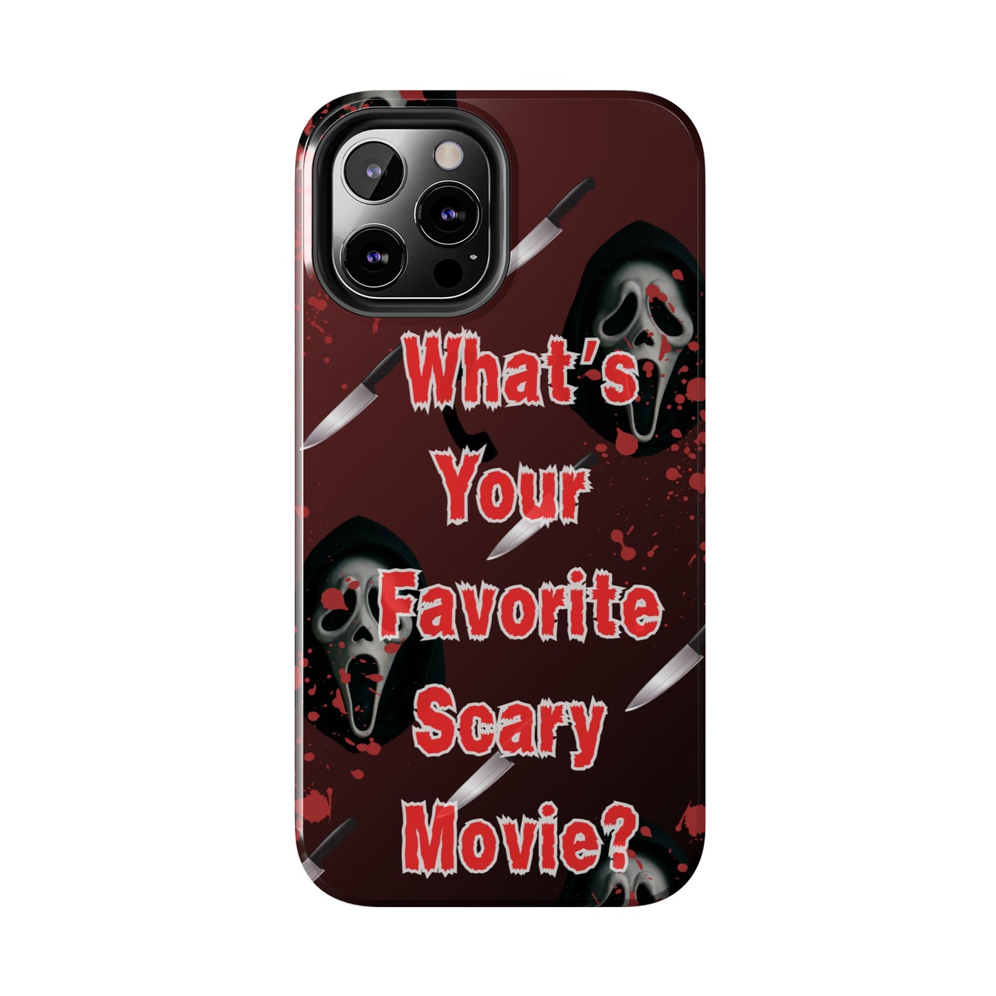Horror-Themed Phone Case for Movie Lovers, Tough Clear Case for Halloween, Scary Movie Fan Gift, Smartphone Cover, Unique Horror Design