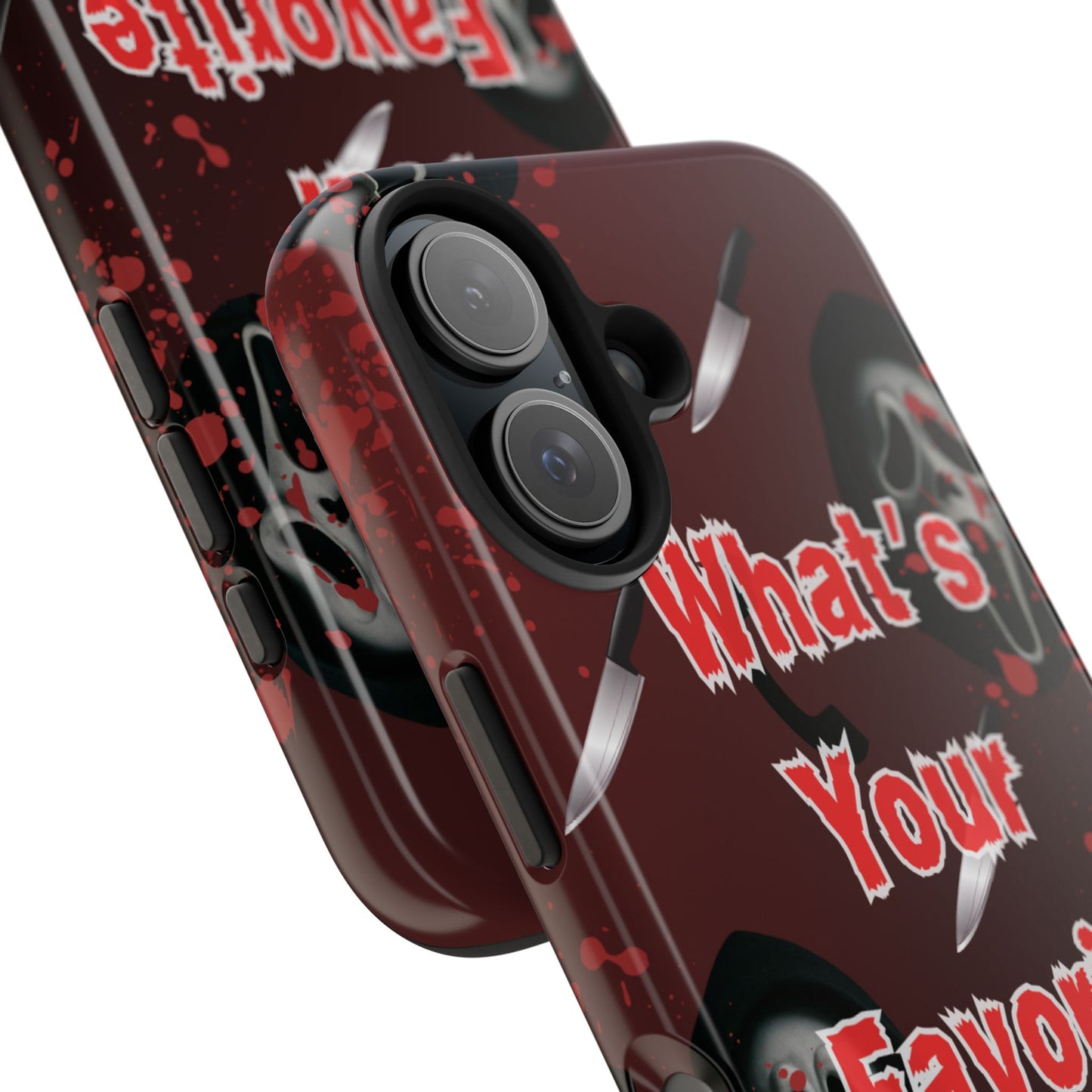 Horror-Themed Phone Case for Movie Lovers, Tough Clear Case for Halloween, Scary Movie Fan Gift, Smartphone Cover, Unique Horror Design