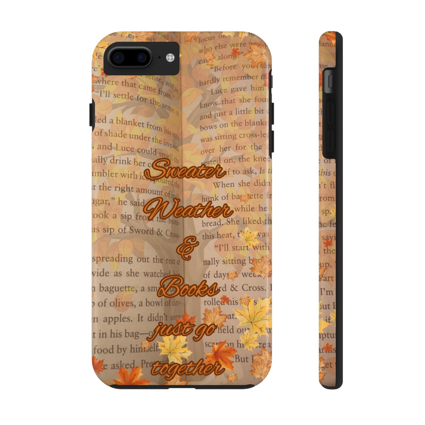 Sweater Weather Phone Case, Cozy Book Lover Accessories, Fall Aesthetic, Ideal for Readers, Unique Gift for Bookworms, Autumn Vibes
