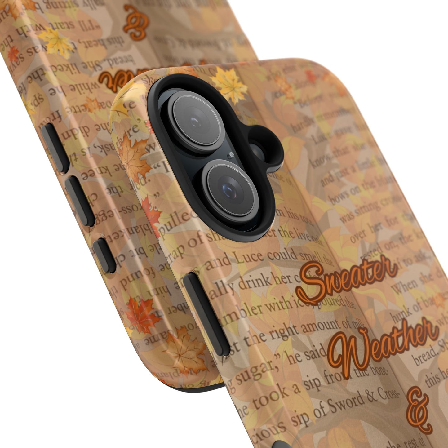 Sweater Weather Phone Case, Cozy Book Lover Accessories, Fall Aesthetic, Ideal for Readers, Unique Gift for Bookworms, Autumn Vibes