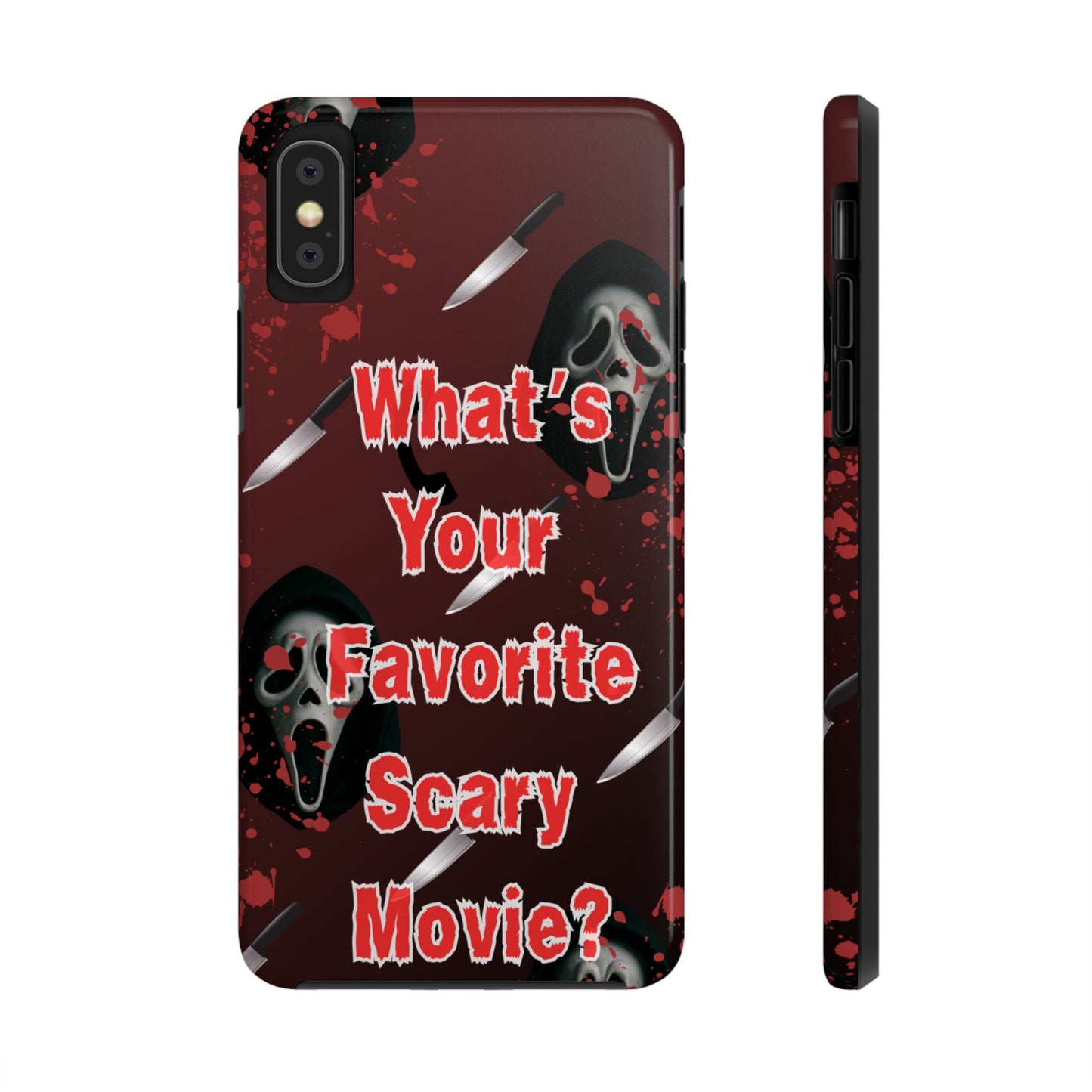 Horror-Themed Phone Case for Movie Lovers, Tough Clear Case for Halloween, Scary Movie Fan Gift, Smartphone Cover, Unique Horror Design